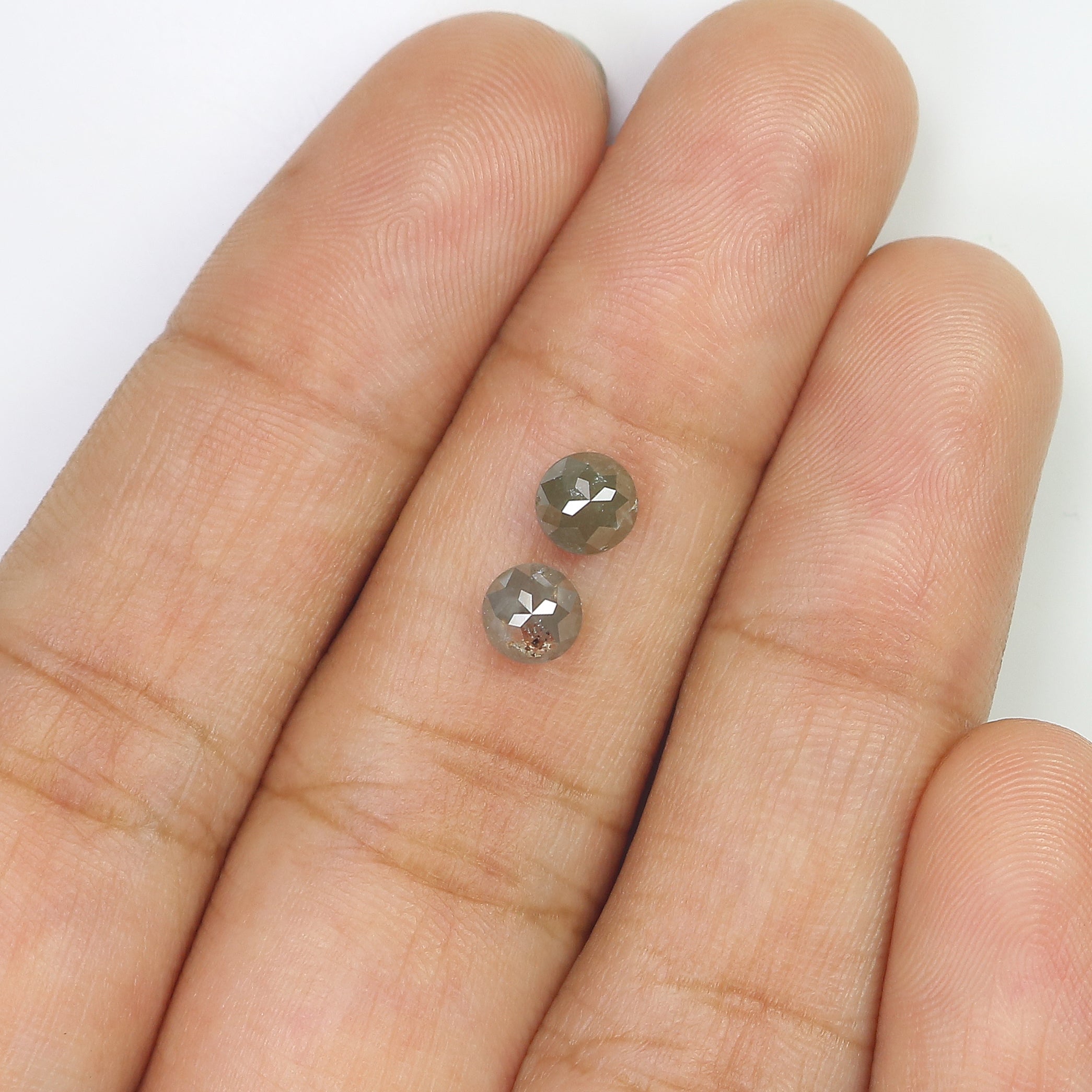 1.14 CT Natural Loose Round Rose Cut Diamond Grey Color Round Cut Diamond 4.70 MM Natural Loose Diamond Round Rose Cut Shape Diamond LQ6334