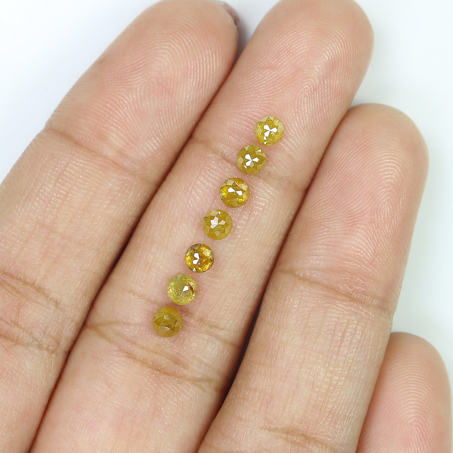 1.31 CT Natural Loose Rose Cut Diamond Yellow Color Round Shape Diamond 3.10 MM Natural Loose Diamond Brown Round Rose Cut Diamond LQ9280