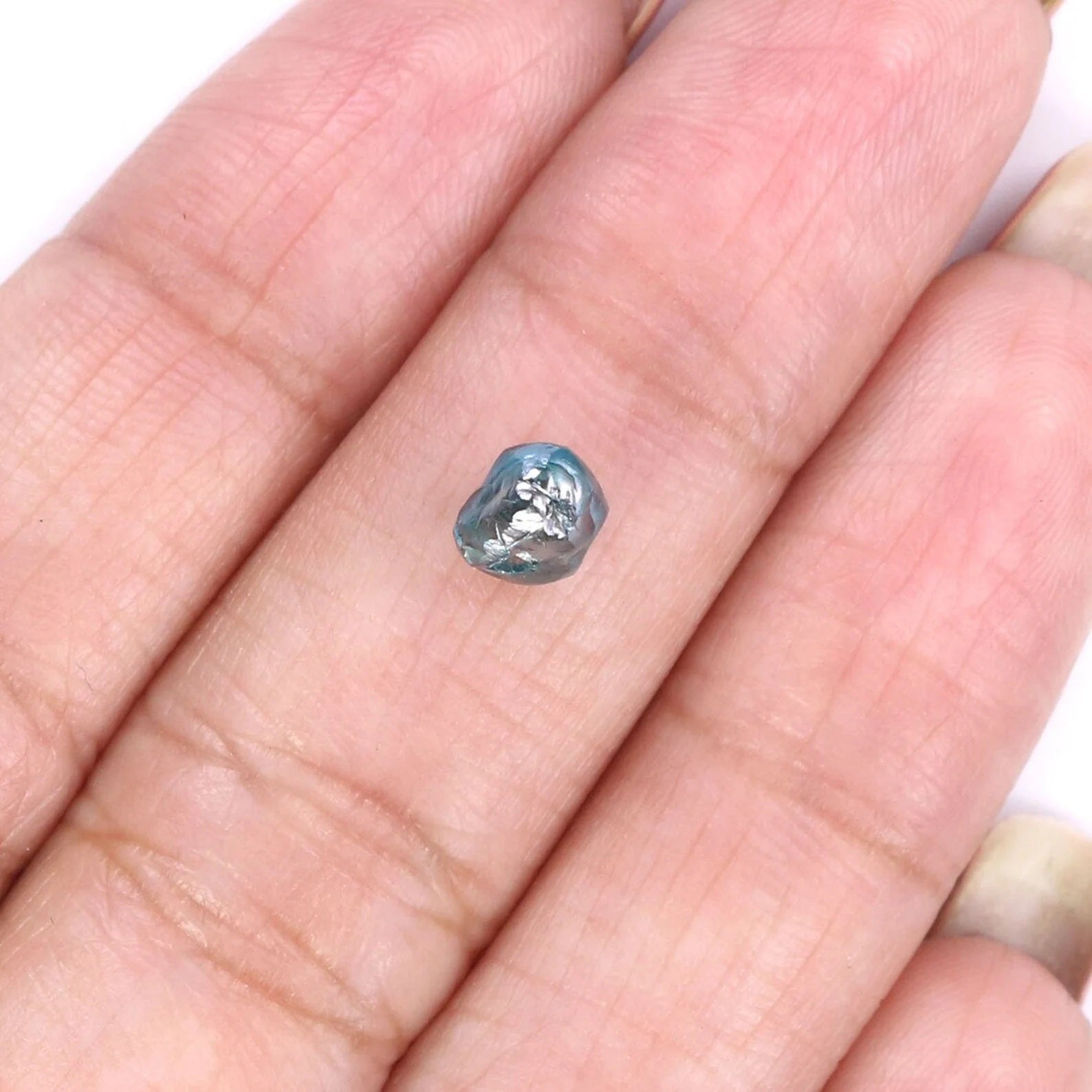 1.12 CT Natural Loose Crystal Rough Diamond Blue Color Rough Shape Diamond 5.70 MM Natural Loose Diamond Rough Irregular Cut Diamond NQ1997