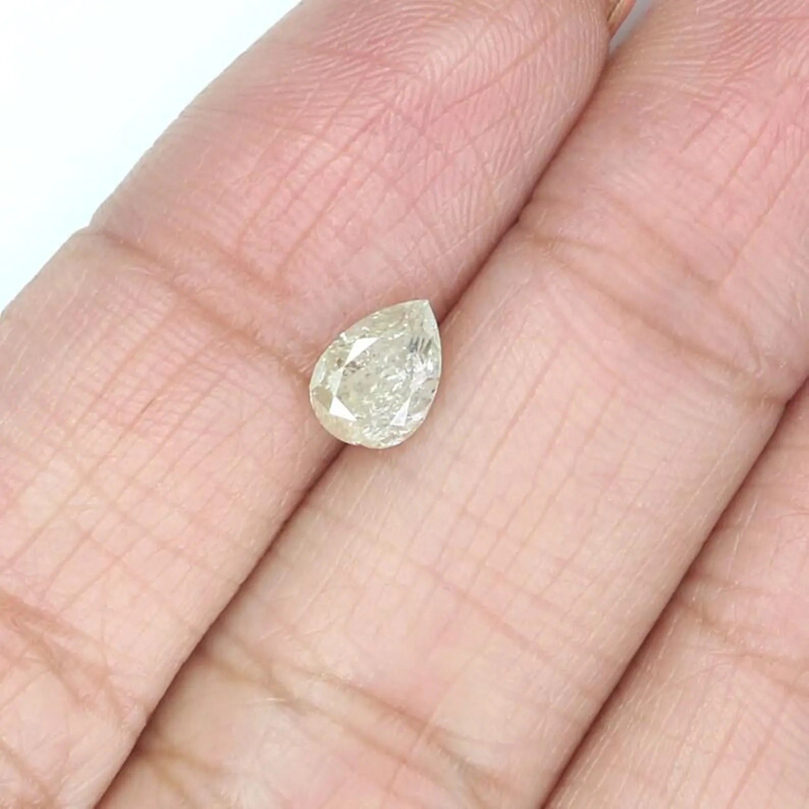 0.78 CT Natural Loose Pear Shape Diamond Yellow Color Pear Cut Diamond 6.40 MM Natural Diamond Grey Color Pear Brilliant Cut Diamond NQ7641