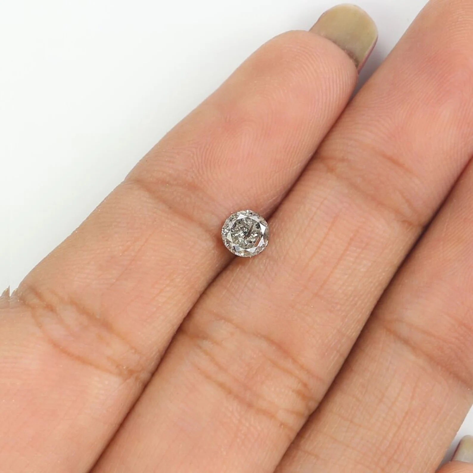 0.34 CT Natural Loose Round Shape Diamond Salt And Pepper Round Cut Diamond 4.40 MM Natural Loose Diamond Round Brilliant Cut Diamond NQ9493