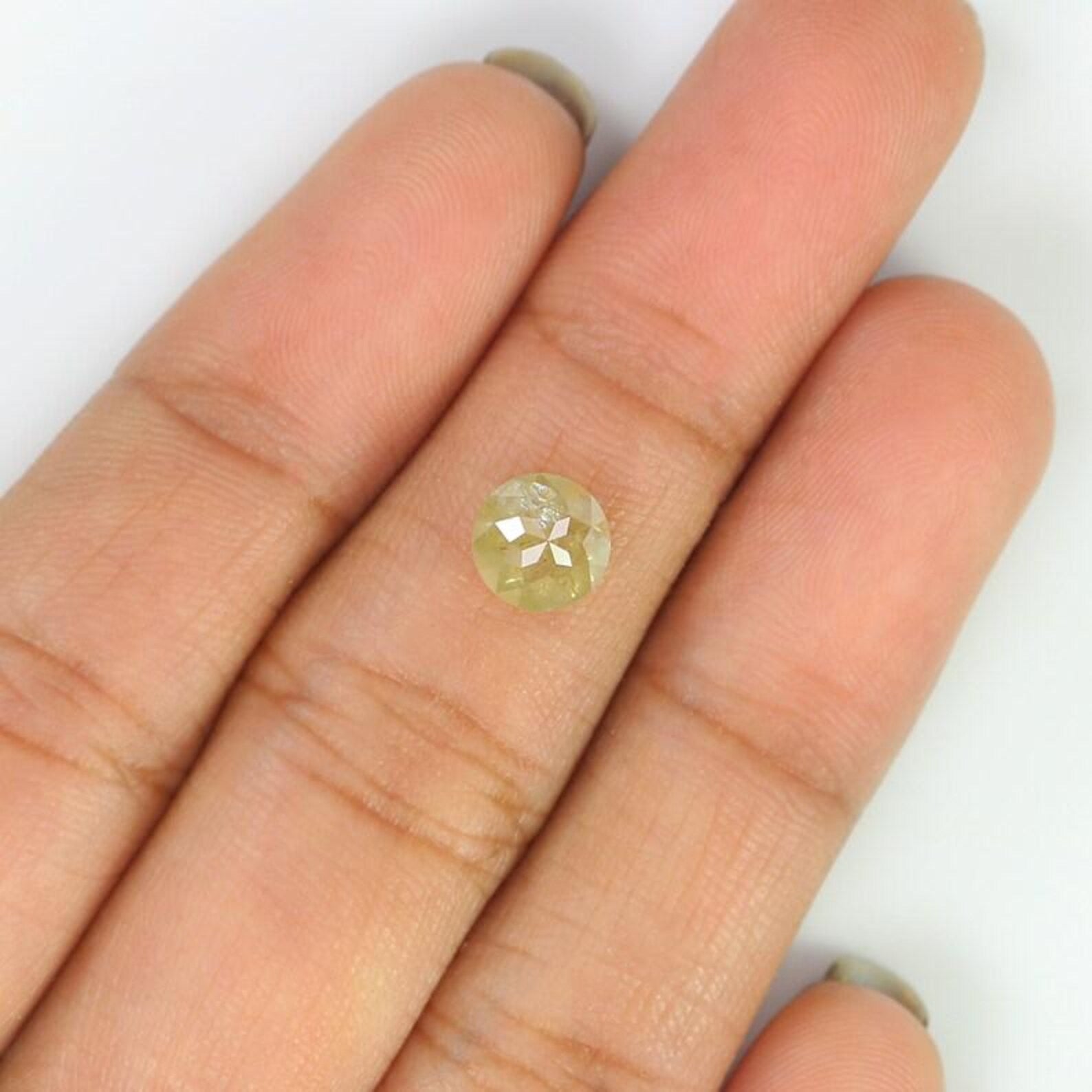 1.08 CT Natural Loose Round Shape Diamond Yellow Color Round Cut Diamond 6.30 MM Natural Diamond Yellow Color Round Rose Cut Diamond NQ1247