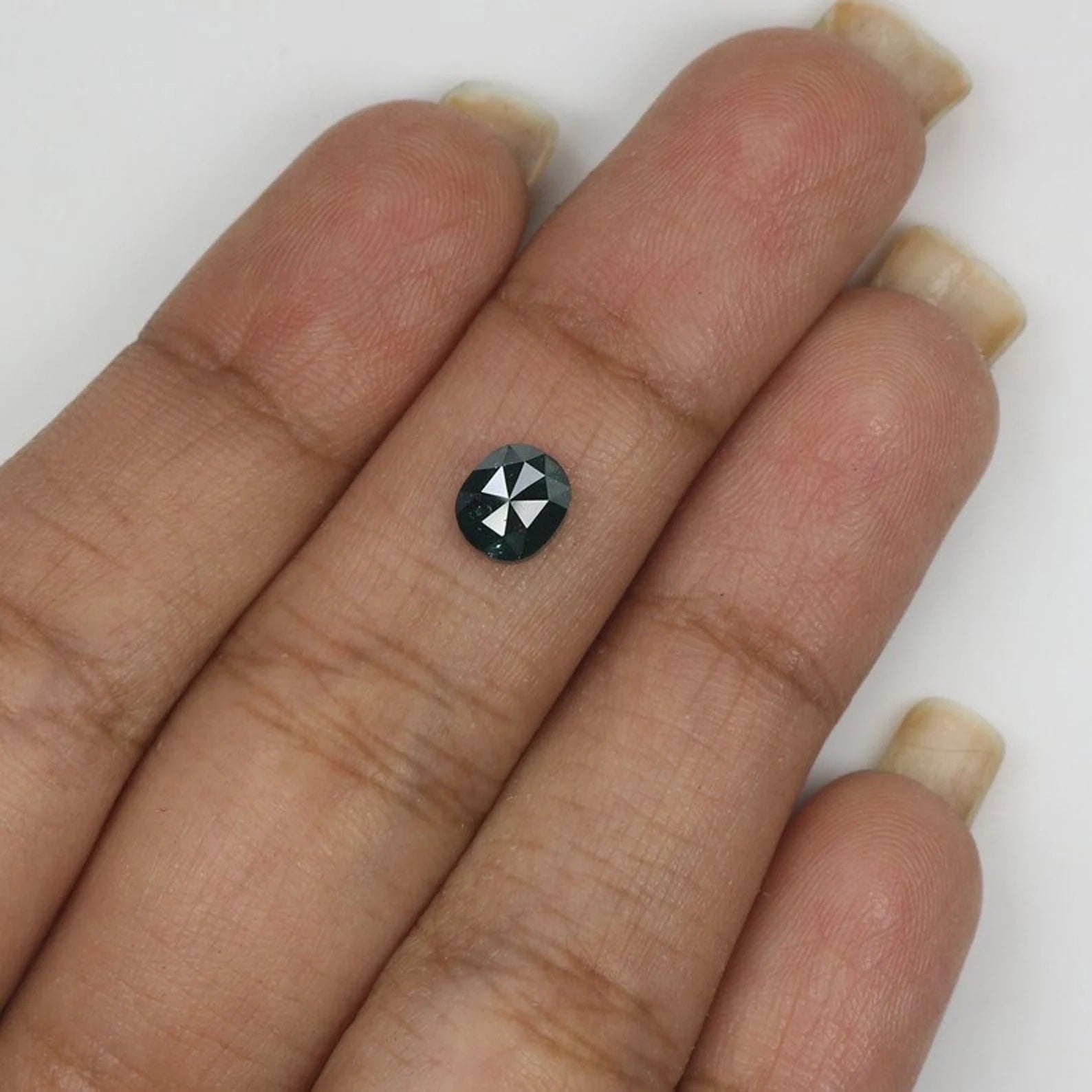 0.98 CT Natural Loose Oval Diamond Blue Color Oval Shape Diamond 6.30 MM Natural Loose Diamond Blue Color Oval Shape Rose Cut Diamond NQ9077