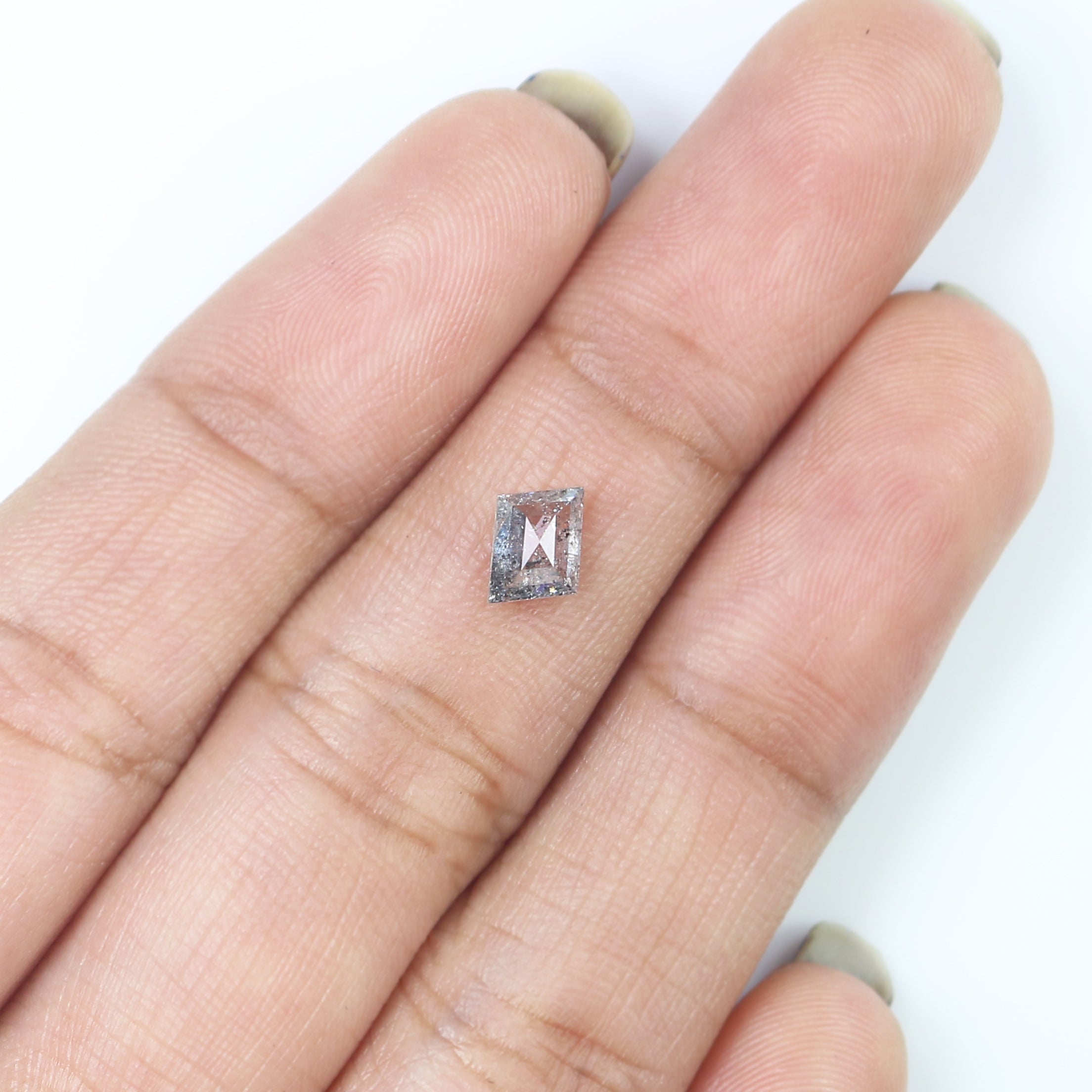 0.58 CT Natural Loose Kite Shape Diamond Salt And Pepper Kite Shape Diamond 7.00 MM Natural Black Grey Color Kite Rose Cut Diamond LQ7666