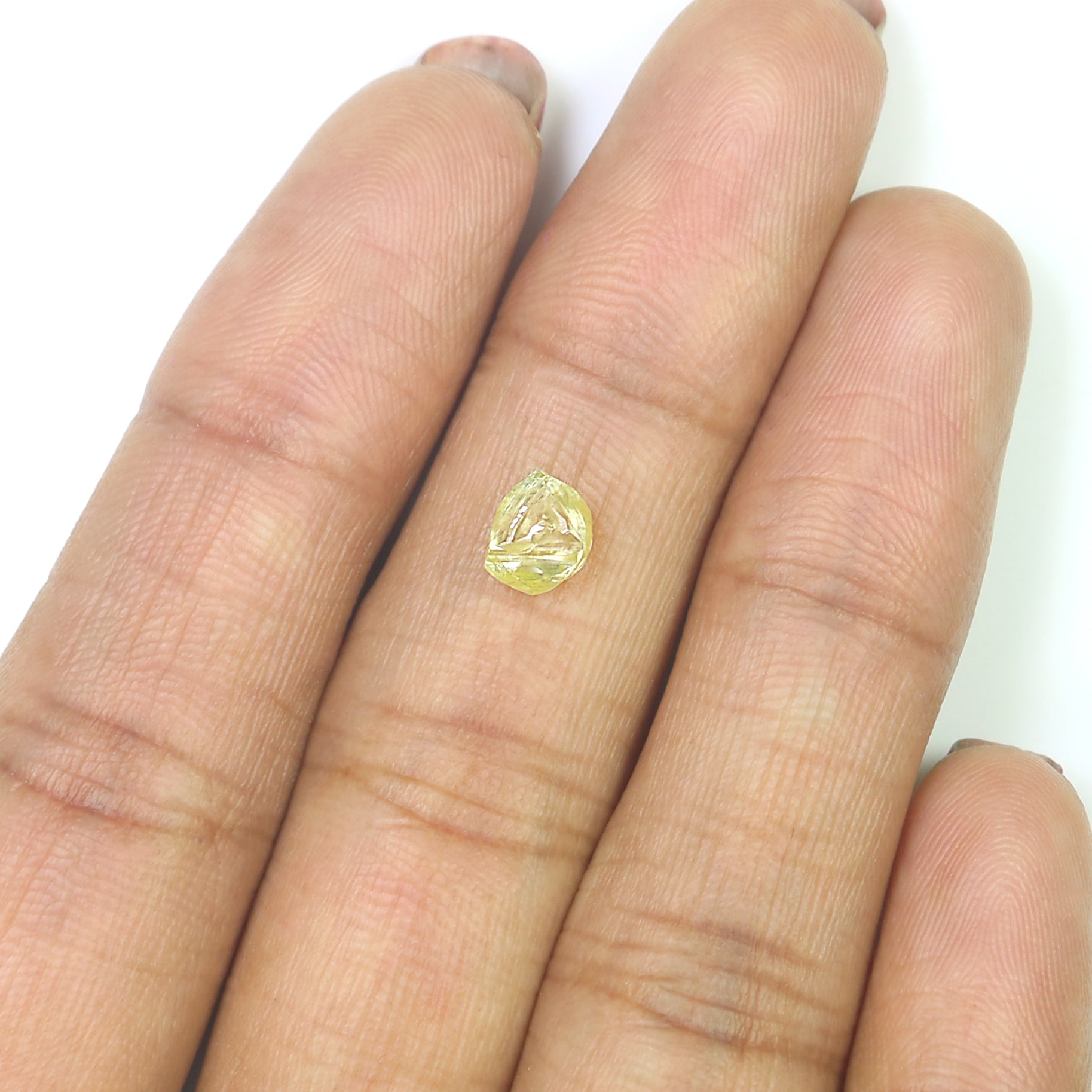 1.24 CT Natural Loose Rough Shape Diamond Yellow Color Rough Cut Diamond 6.55 MM Natural Yellow Diamond Rough Irregular Cut Diamond L3567