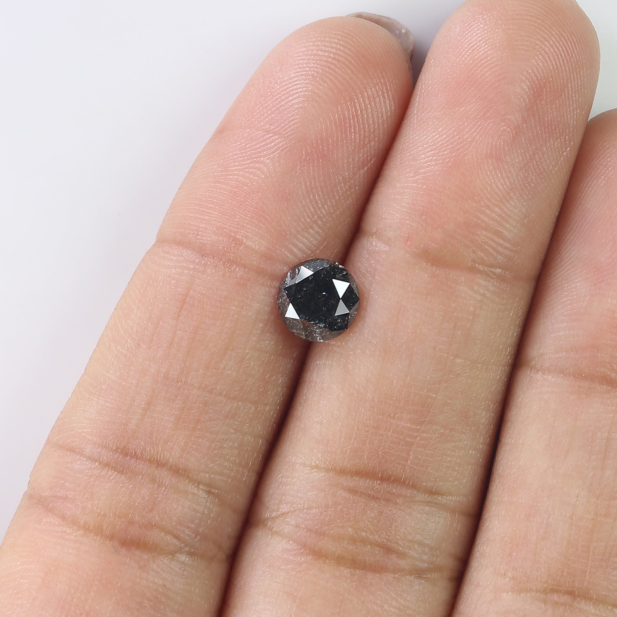 1.07 CT Natural Loose Round Shape Diamond Salt And Pepper Round Cut Diamond 6.20 MM Natural Loose Diamond Round Brilliant Cut Diamond LQ958