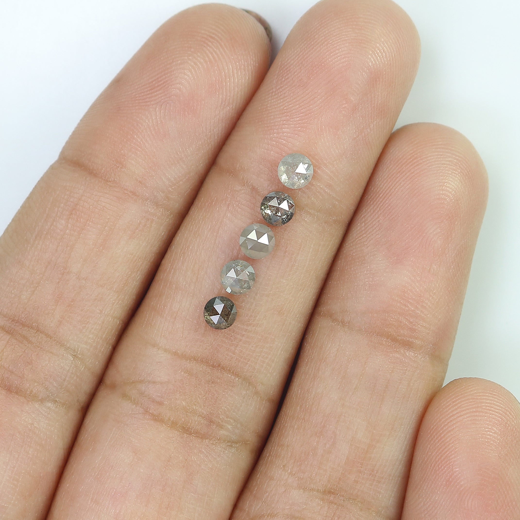 0.98 CT Natural Round Loose Rose Cut Diamond Grey Color Round Cut Diamond 3.20 MM Natural Loose Diamond Round Rose Cut Shape Diamond LQ6331