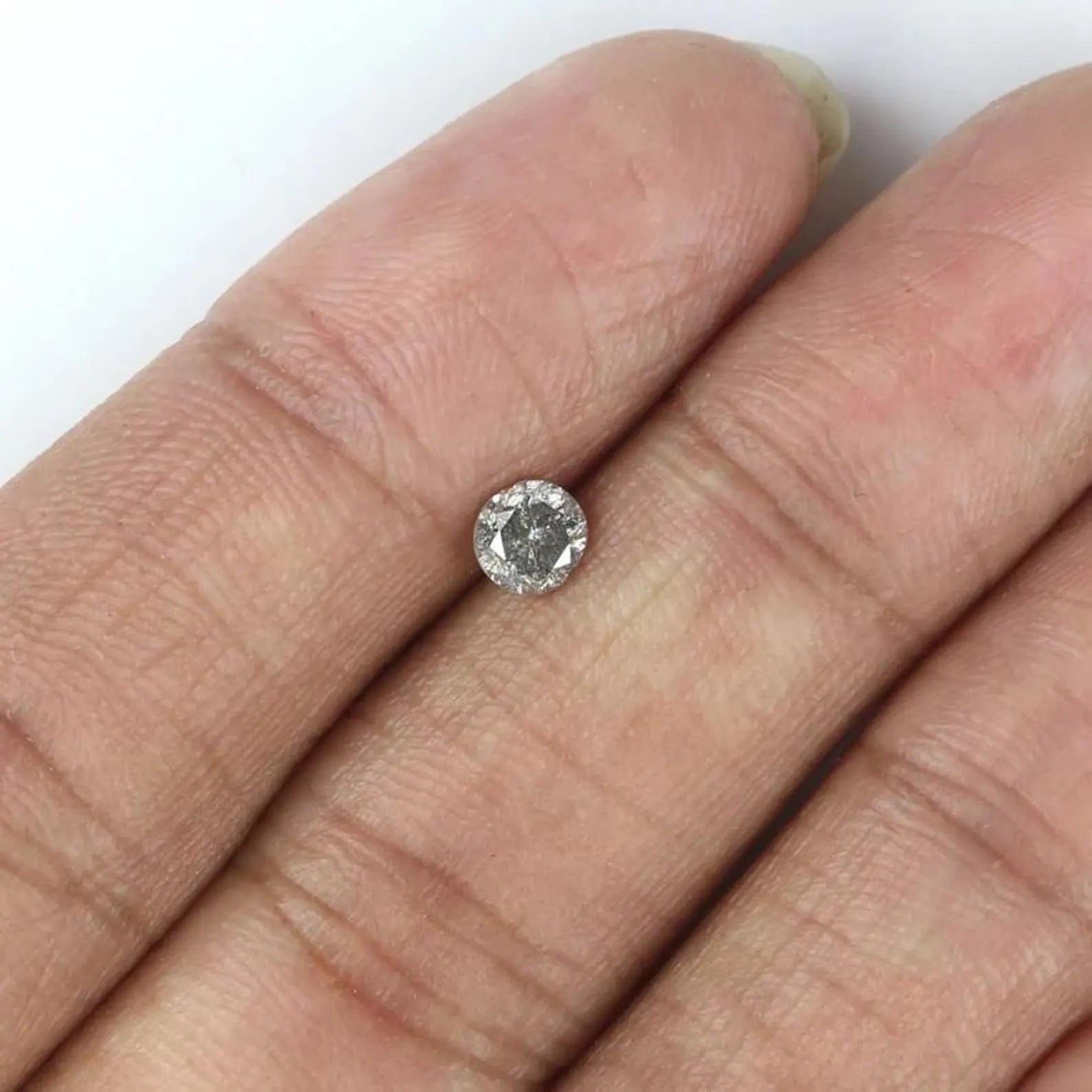 0.38 CT Natural Loose Round Shape Diamond Salt And Pepper Round Diamond 4.40 MM Natural Black Grey Color Round Brilliant Cut Diamond NQ2324