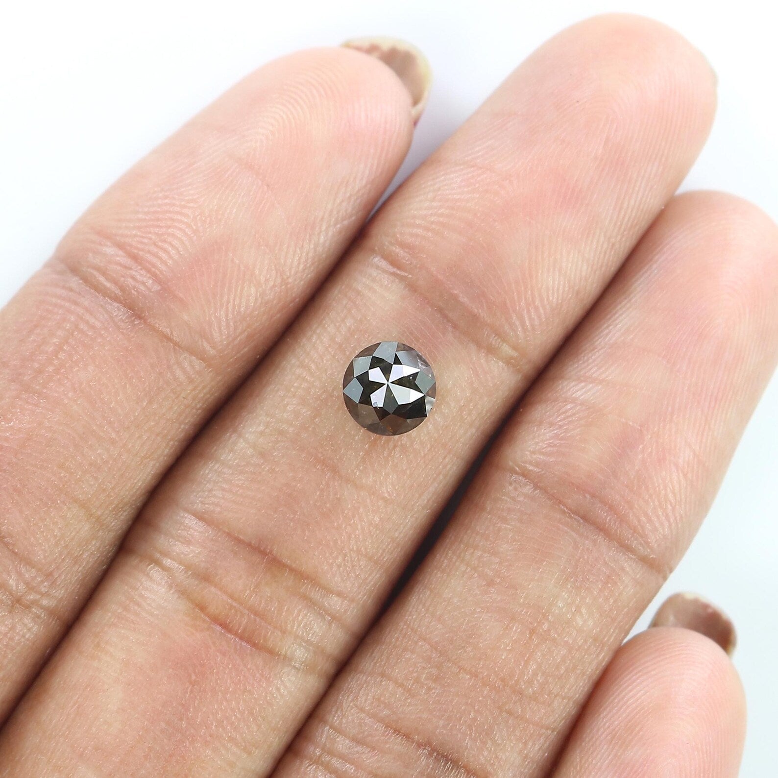 0.95 CT Natural Loose Round Rose Cut Diamond Black Color Round Shape Diamond 5.85 MM Natural Loose Black Color Round Rose Cut Diamond NQ345