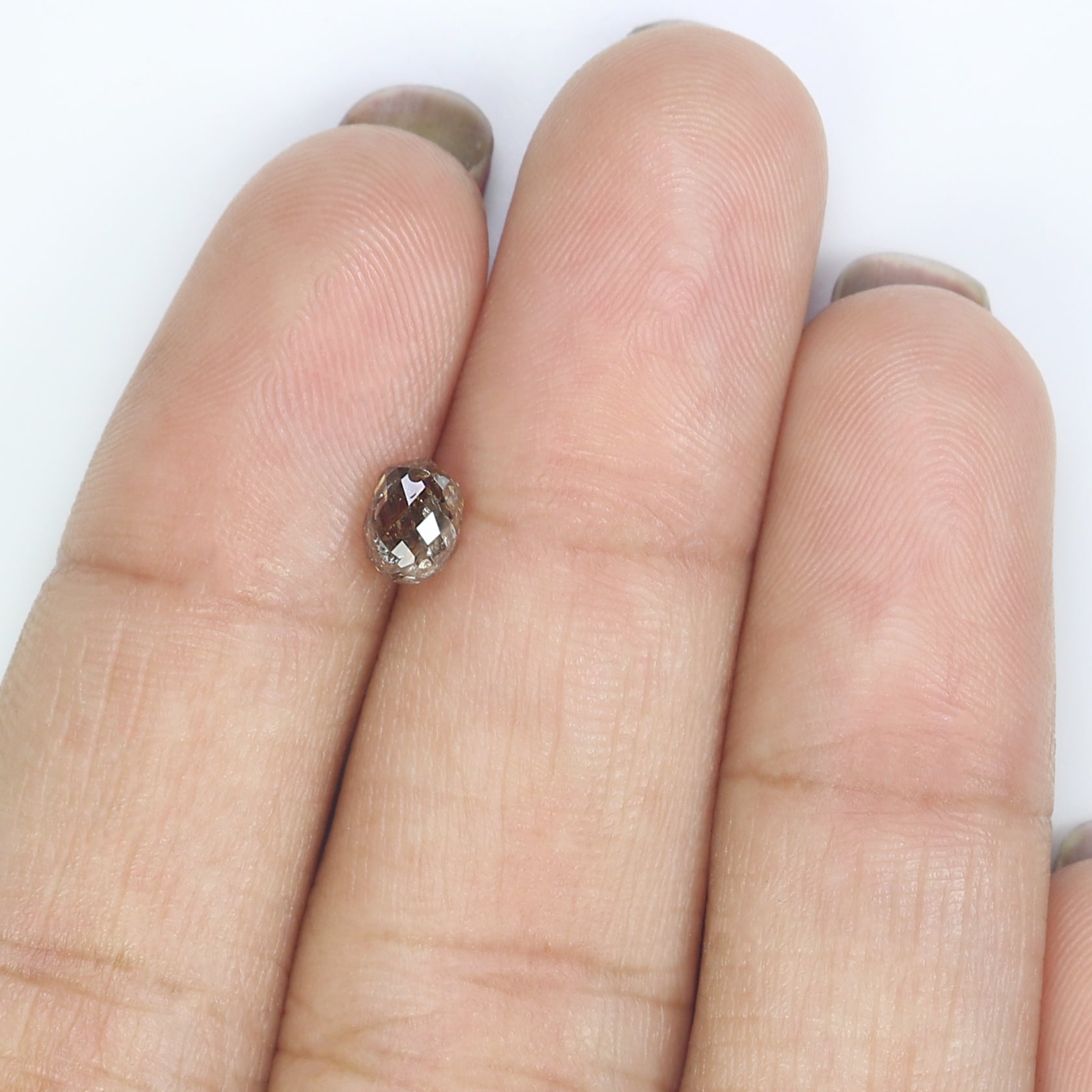 0.78 Ct Natural Loose Briolette Shape Diamond Brown Color Drop Diamond 5.30 MM Natural Loose Brown Color Briolette Rose Cut Diamond LQ9838