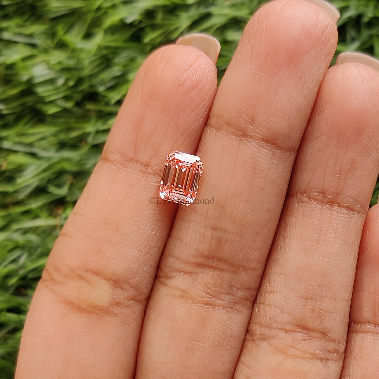 1.41 CT IGI Certified Emerald Cut Fancy Vivid Pink Color Diamond VS1 Clarity Diamond Lab Grown Diamond Lab Created Emerald CVD Diamond L3417