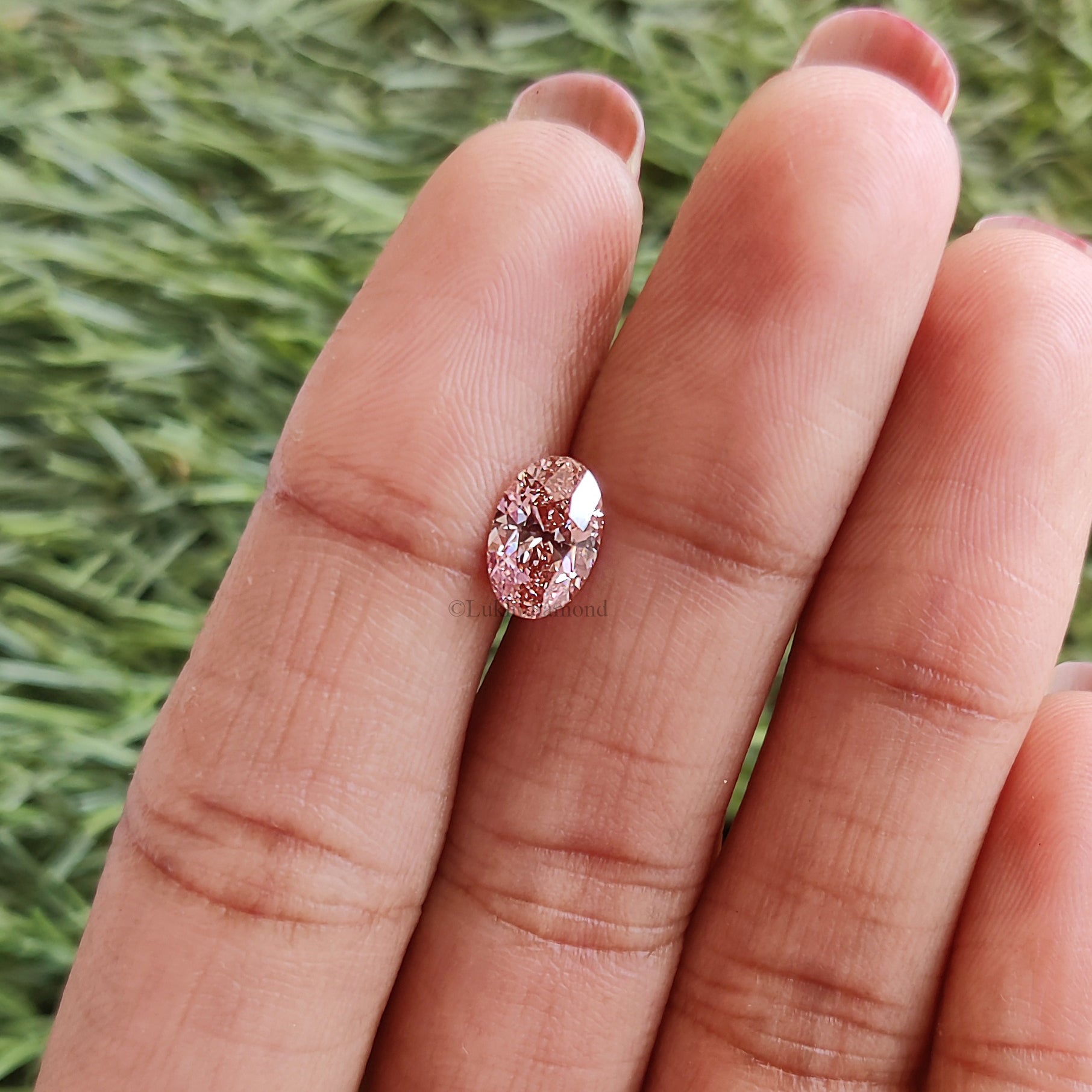 1.05 CT IGI Certified Oval Old European Cut Diamond Fancy Vivid Pink Color VS1 Clarity Diamond Lab Grown Diamond Lab Created Diamond L3585