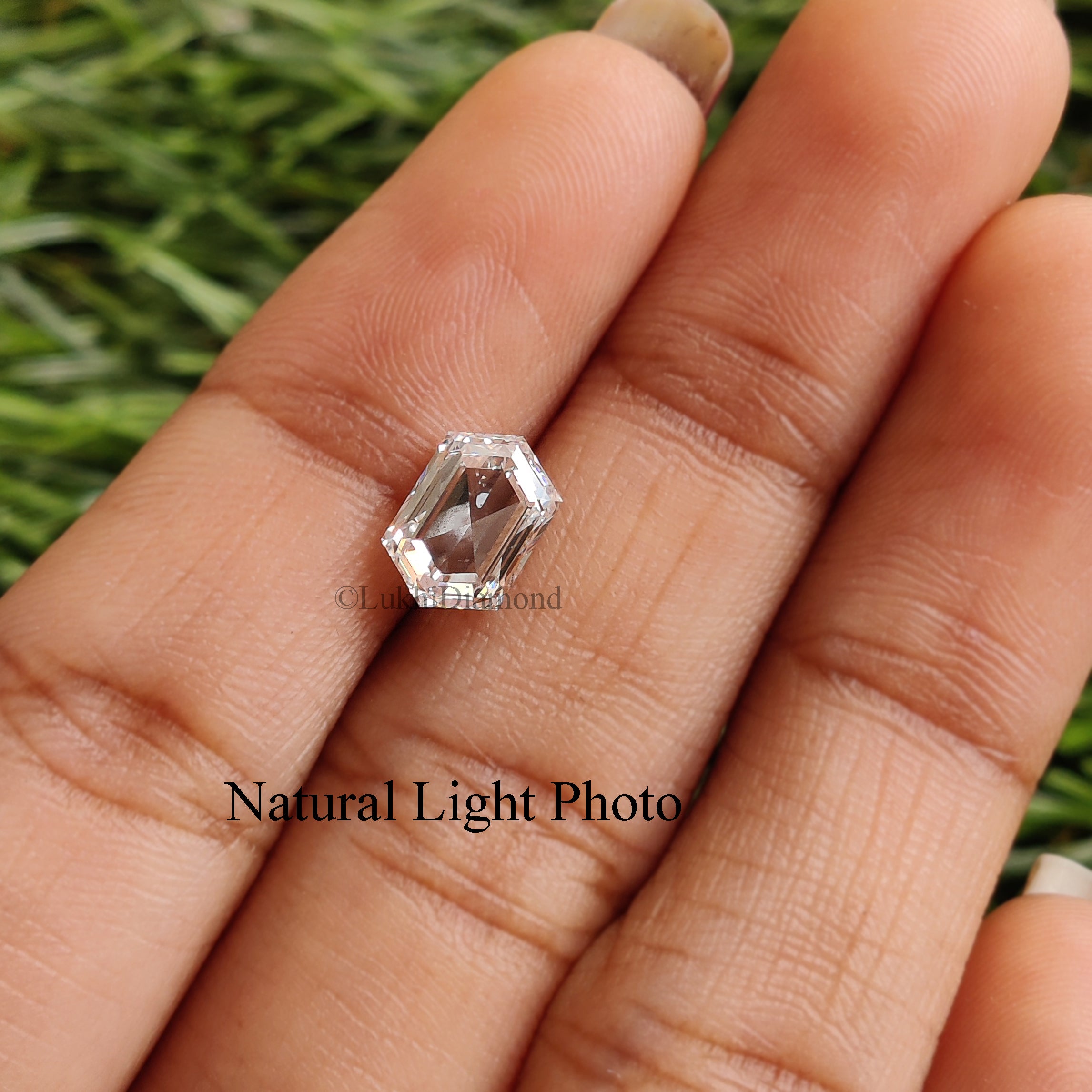 1.49 CT IGI Certified Hexagonal Modified Step Cut Diamond White - F Color VS1 Clarity Lab Grown Diamond Lab Created Hexagon CVD Diamond Q176