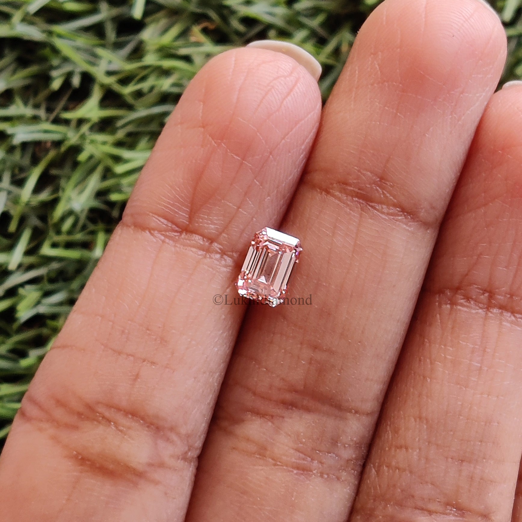 1.13 CT IGI Certified Emerald Cut Fancy Vivid Pink Color Diamond VS1 Clarity Diamond Lab Grown Diamond Lab Created Emerald CVD Diamond L3296