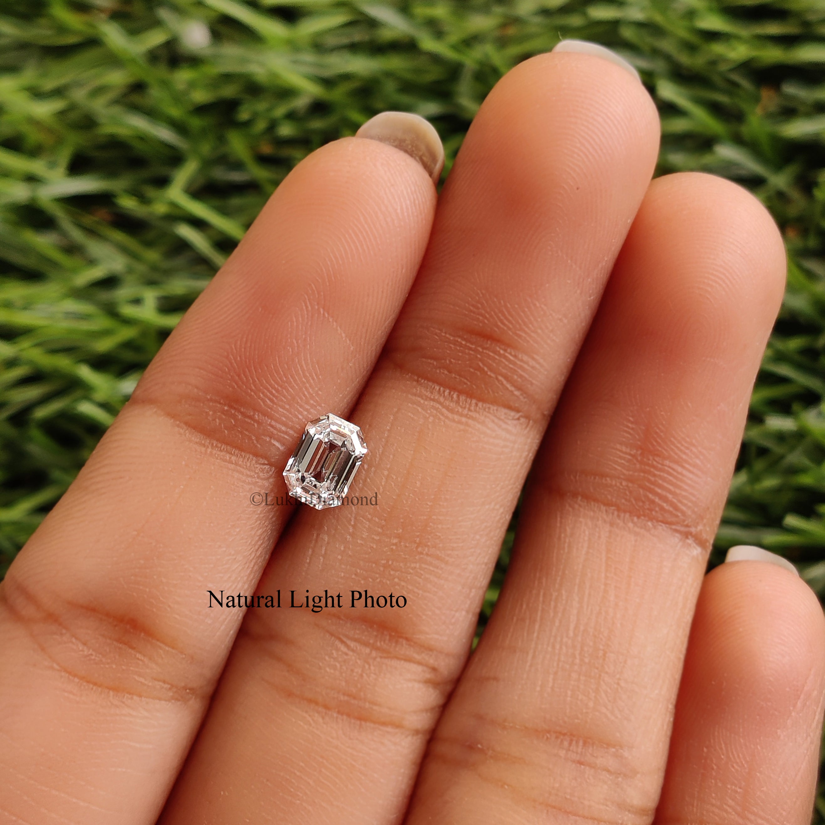 0.53 CT Emerald Brilliant Cut Diamond White - G Color VS Clarity Lab Grown Diamond Lab Created Loose Diamond Emerald CVD Diamond L3110