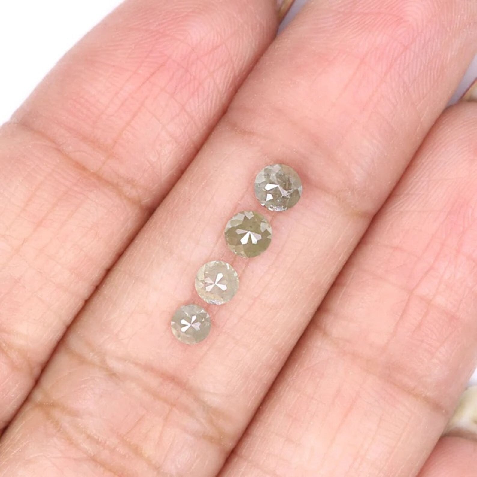 0.65 CT Natural Loose Round Shape Diamond Gray Color Round Diamond 3.00 MM Natural Loose Diamond Gray Color Round Rose Cut Diamond NQ7623