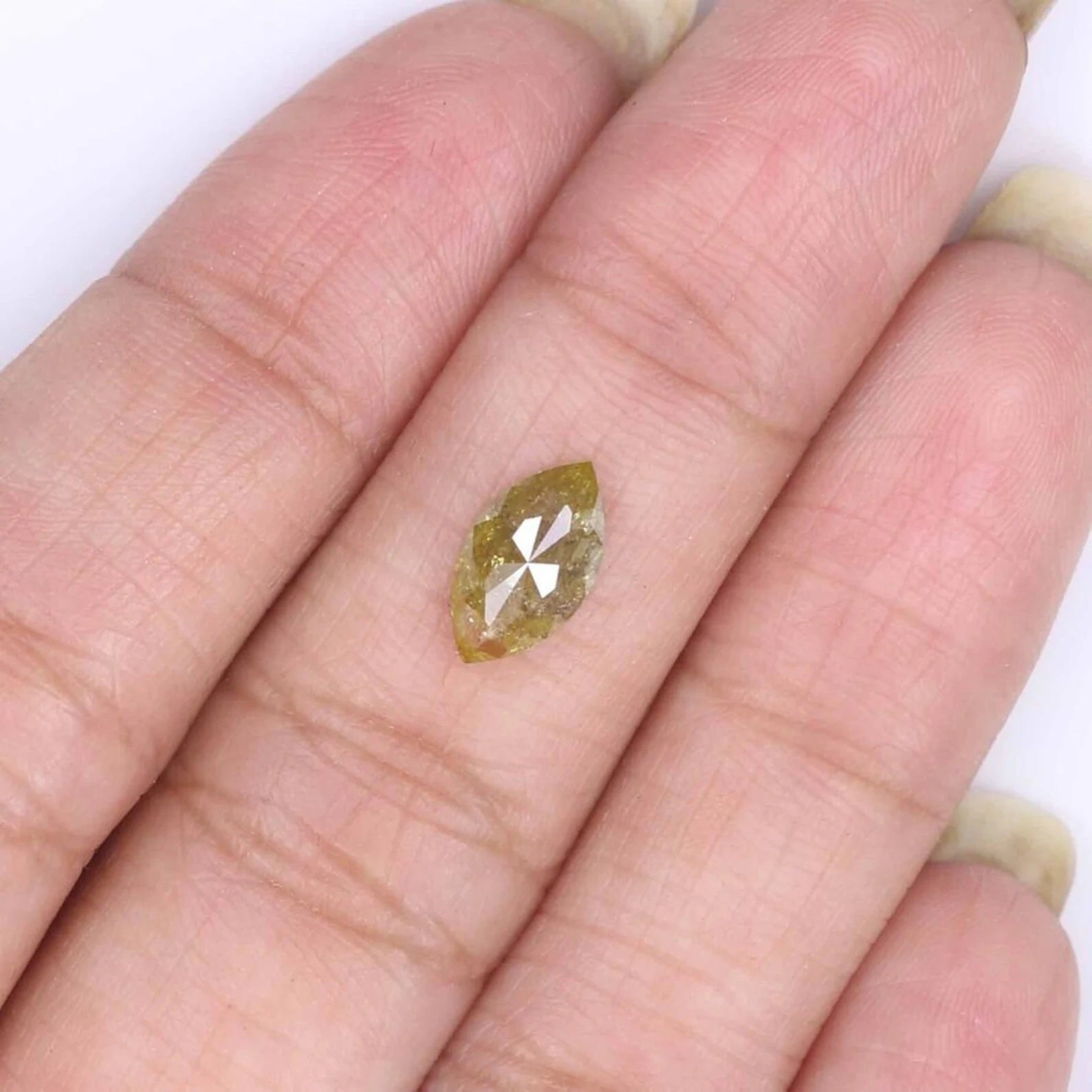 1.18 Ct Natural Loose Marquise Shape Diamond Yellow Color Marquise Cut Diamond 8.55 MM Natural Loose Marquise Shape Rose Cut Diamond NQ9892