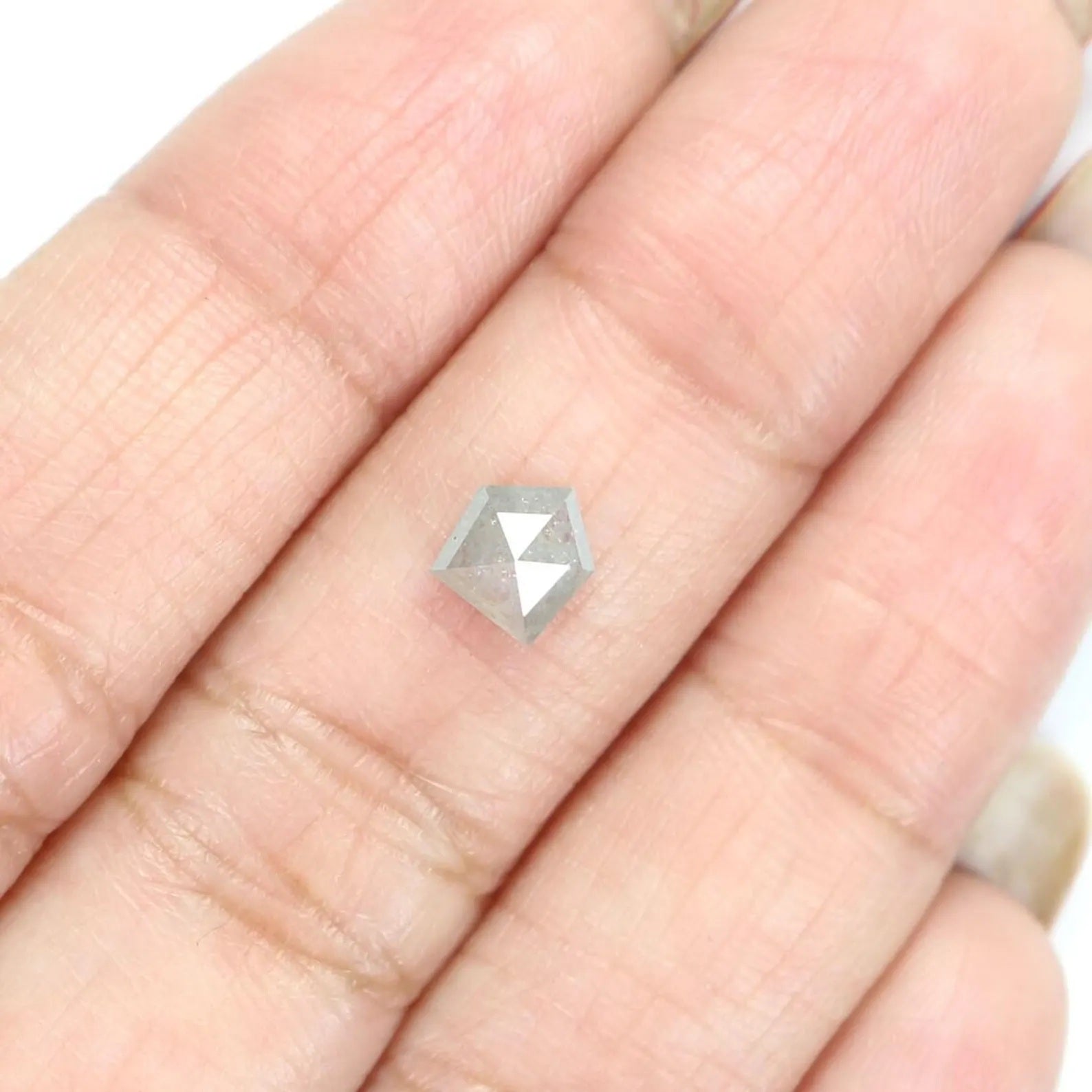 0.60 CT Natural Loose Shield Shape Diamond Grey Color Shield Cut Diamond 5.70 MM Natural Loose Grey Color Shield Rose Cut Diamond NQ8425