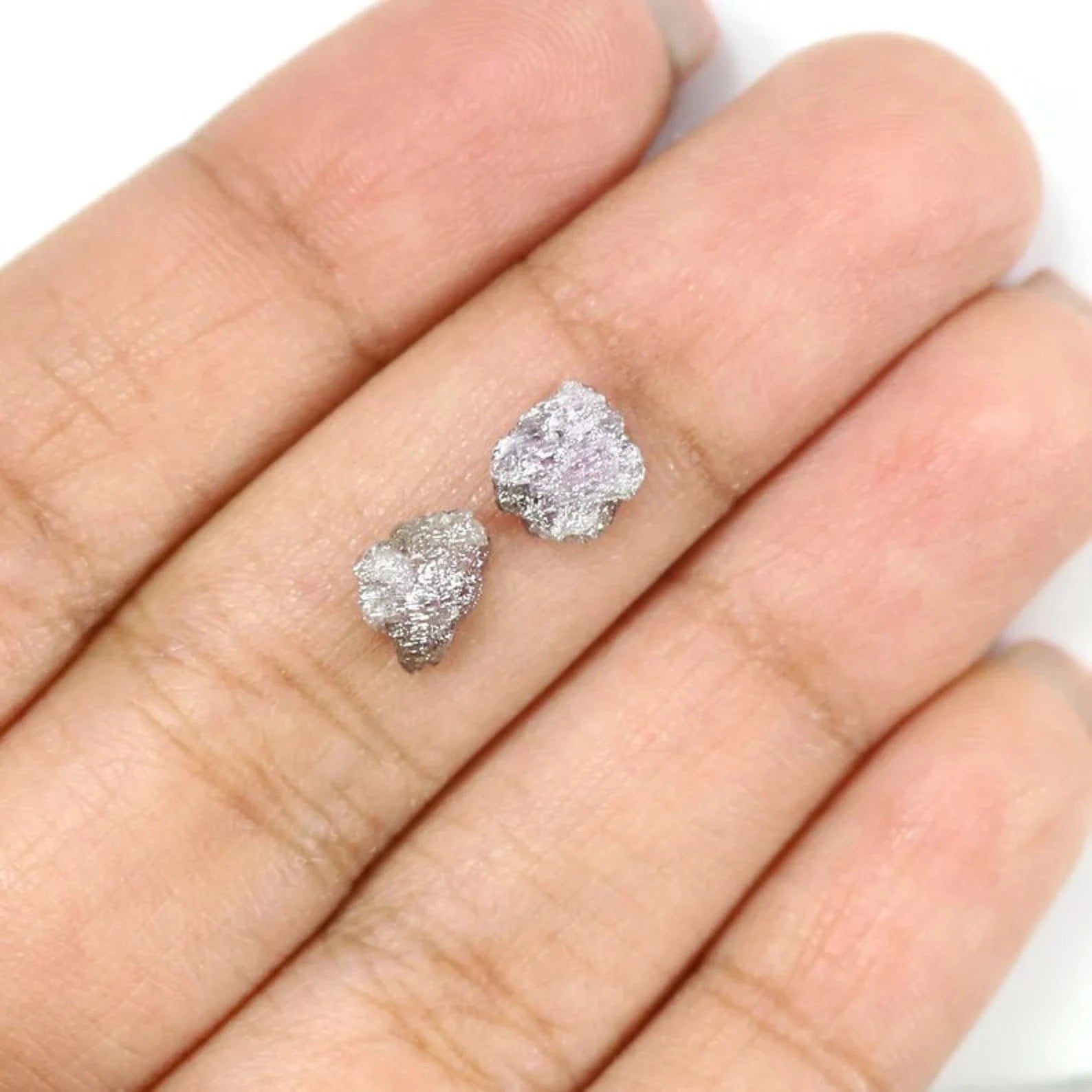 1.77 CT Natural Loose Rough Shape Diamond Pink Color Irregular Diamond 6.90 MM Natural Loose Diamond Pink Color Rough Shape Diamond NQ712