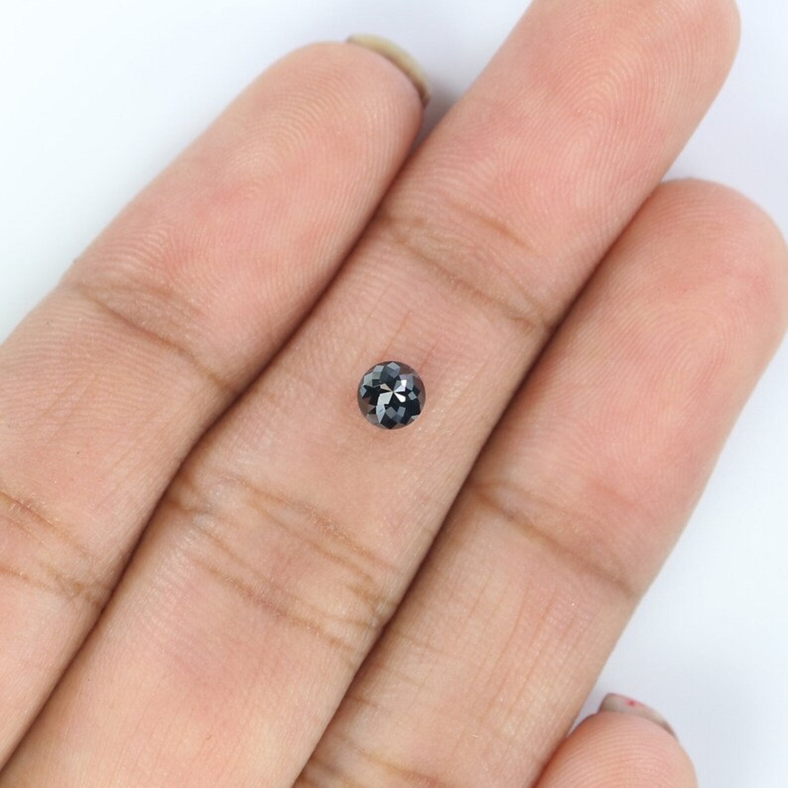 0.37 Ct Natural Loose Round Shape Diamond Black Color Round Diamond 4.00 MM Natural Loose Diamond Black Color Round Rose Cut Diamond NQ8303