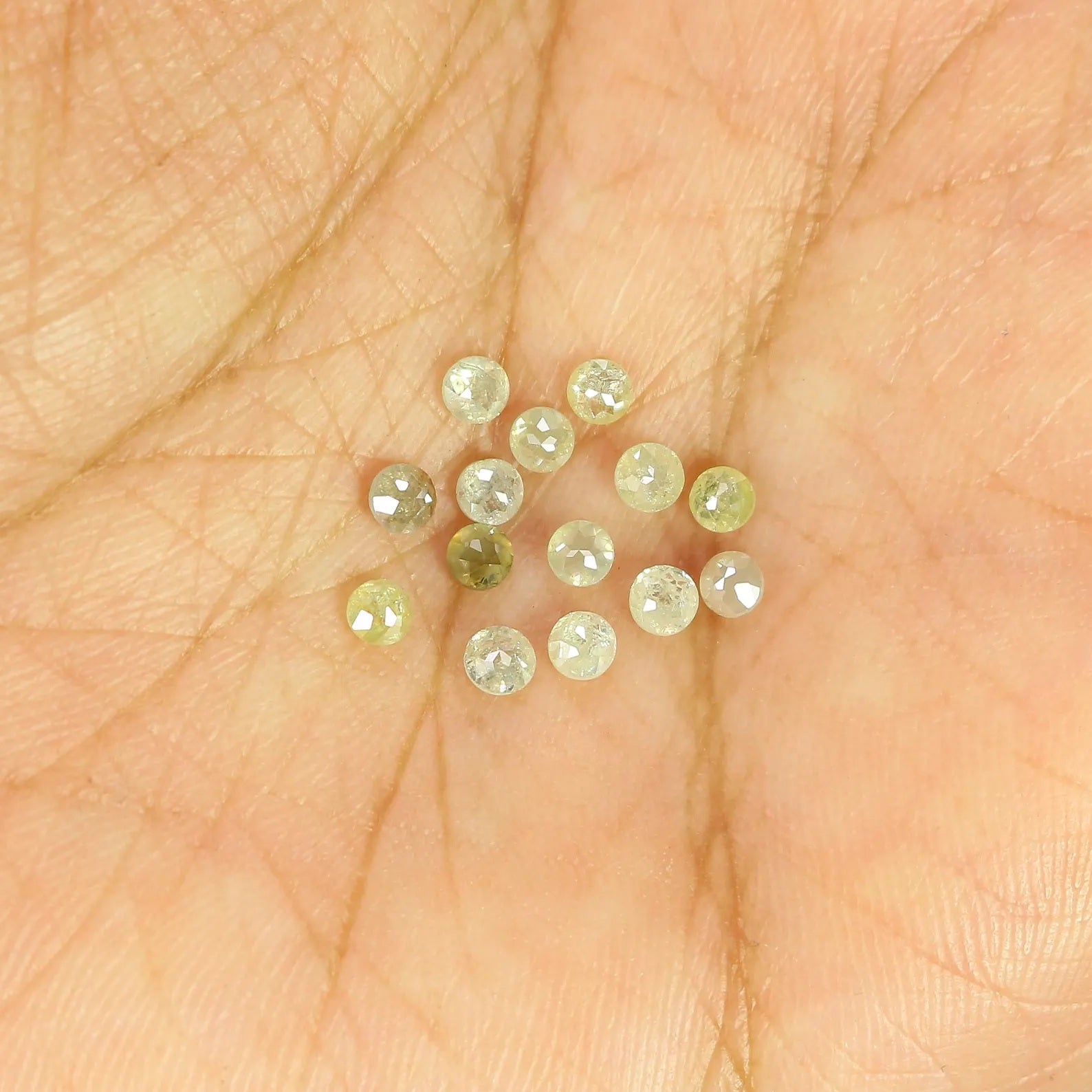 1.44 Ct Natural Loose Round Shape Diamond Yellow Color Round Diamond 2.50 MM Natural Diamond Yellow Color Round Rose Cut Diamond NQ1681