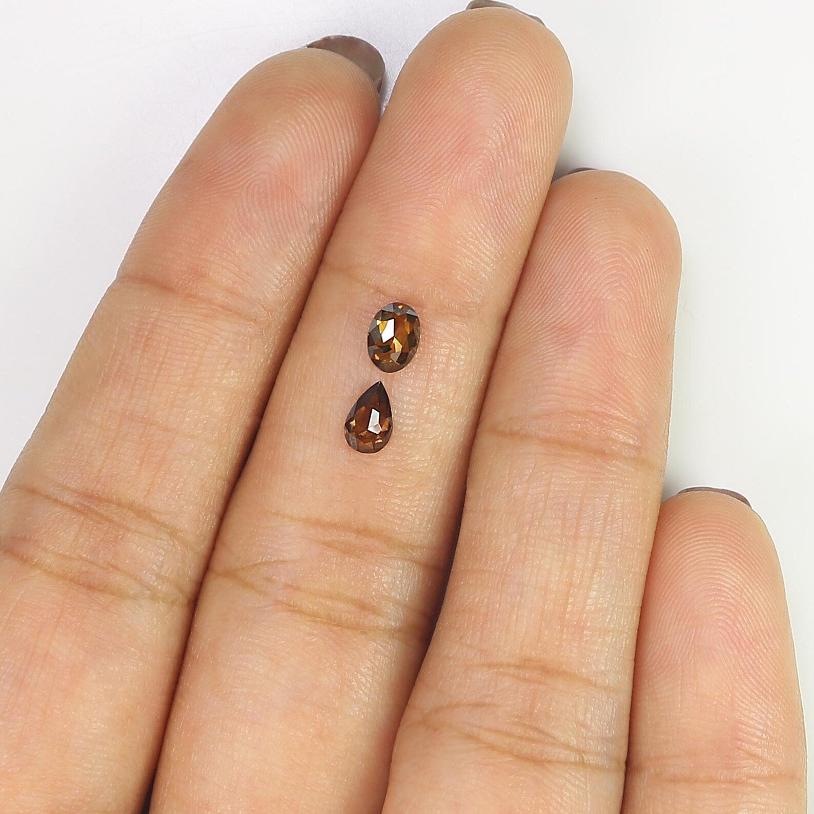 0.57 CT Natural Loose Mix Shape Diamond Brown Color Diamond 5.10 MM Natural Loose Diamond Brown Color Mix Shape Rose Cut Diamond NQ1799
