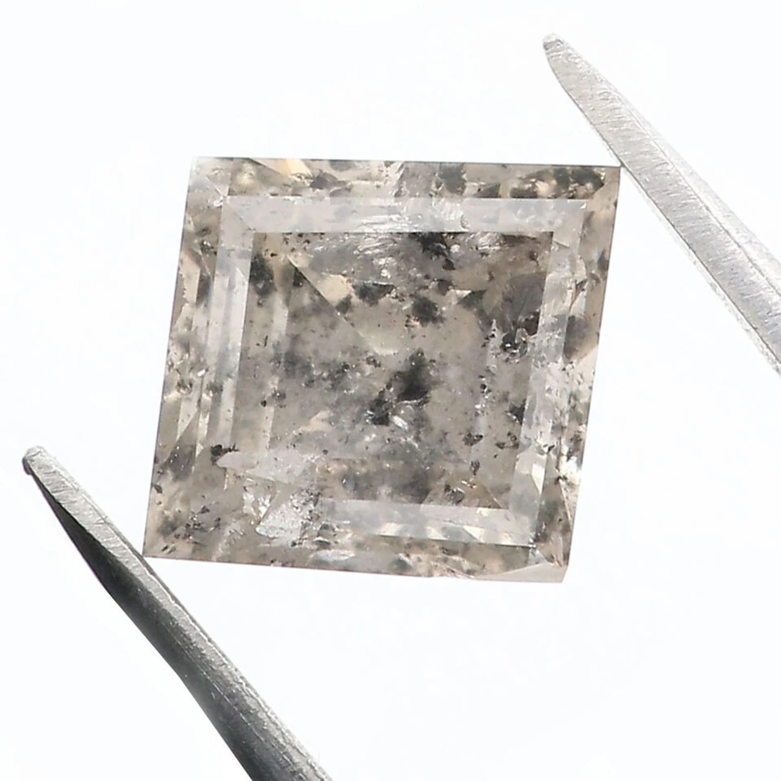 1.34 CT Natural Loose Kite Shape Diamond Salt And Pepper Kite Cut Diamond 8.60 MM Natural Loose Diamond Black Grey Kite Shape Diamond QN195