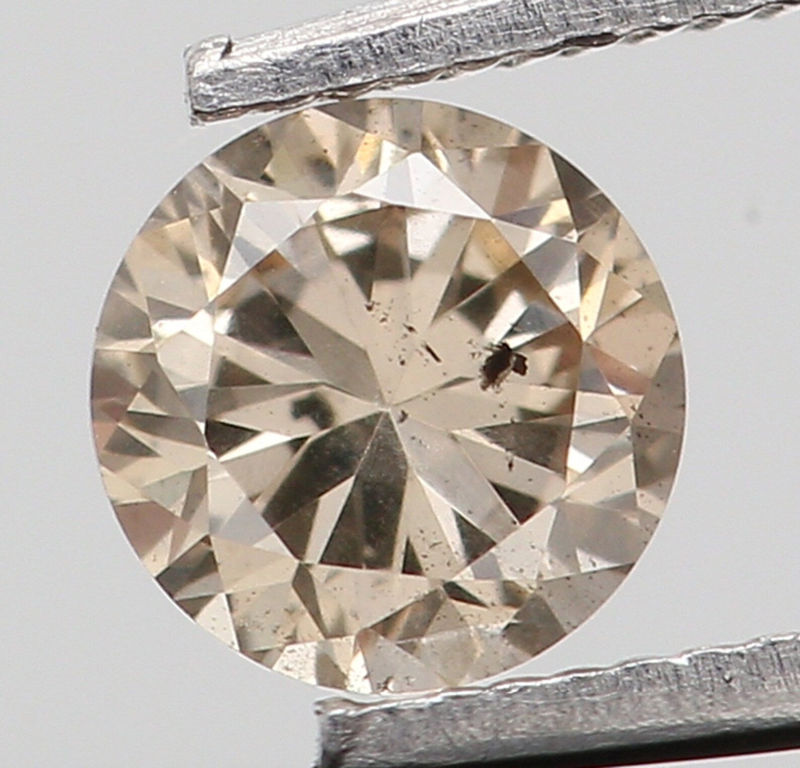 0.13 Ct Natural Loose Diamond Round Brown Color SI2 Clarity 3.20 MM N7293