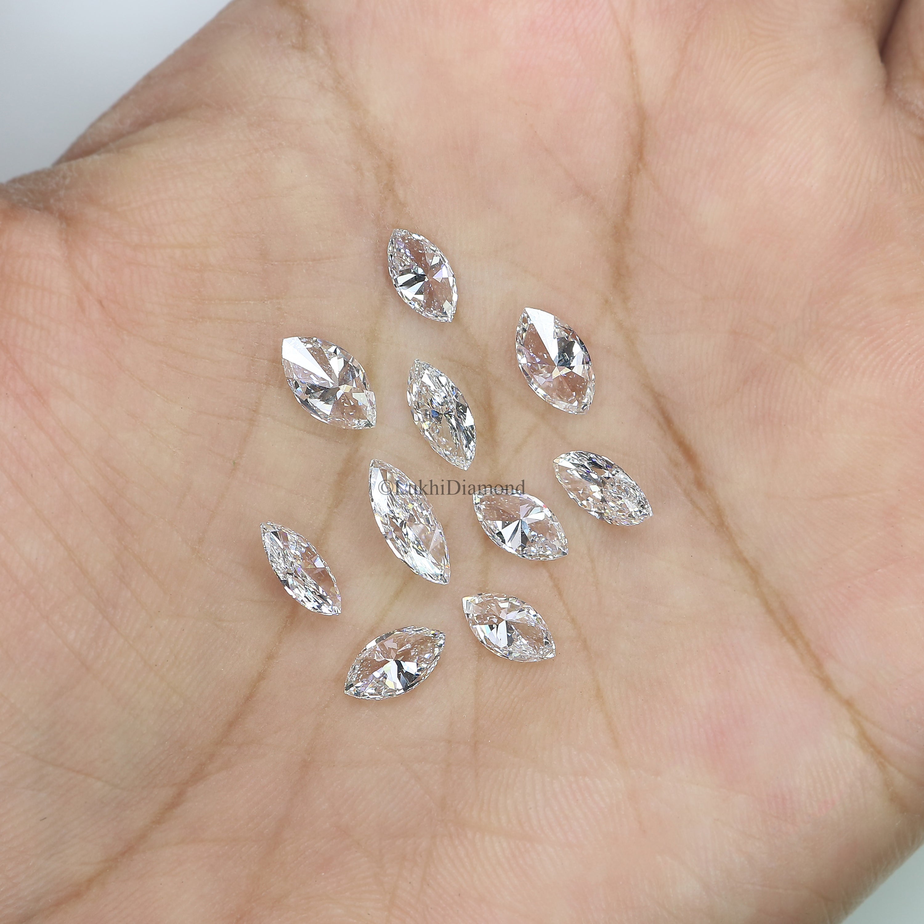 Marquise Cut E/D Color VS Clarity Lab Grown Diamond Lab Created Loose Diamond Marquise Shape 4X2/5X2.5/6X3/7X3.5/8X4 MM CVD Diamond Q161