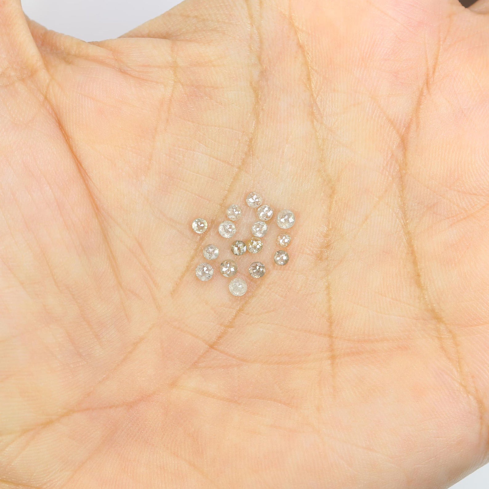 0.82 Ct Natural Loose Round Shape Diamond Salt And Pepper Round Cut Diamond 2.00 MM Natural Diamond Gray Color Round Rose Cut Diamond NQ1657