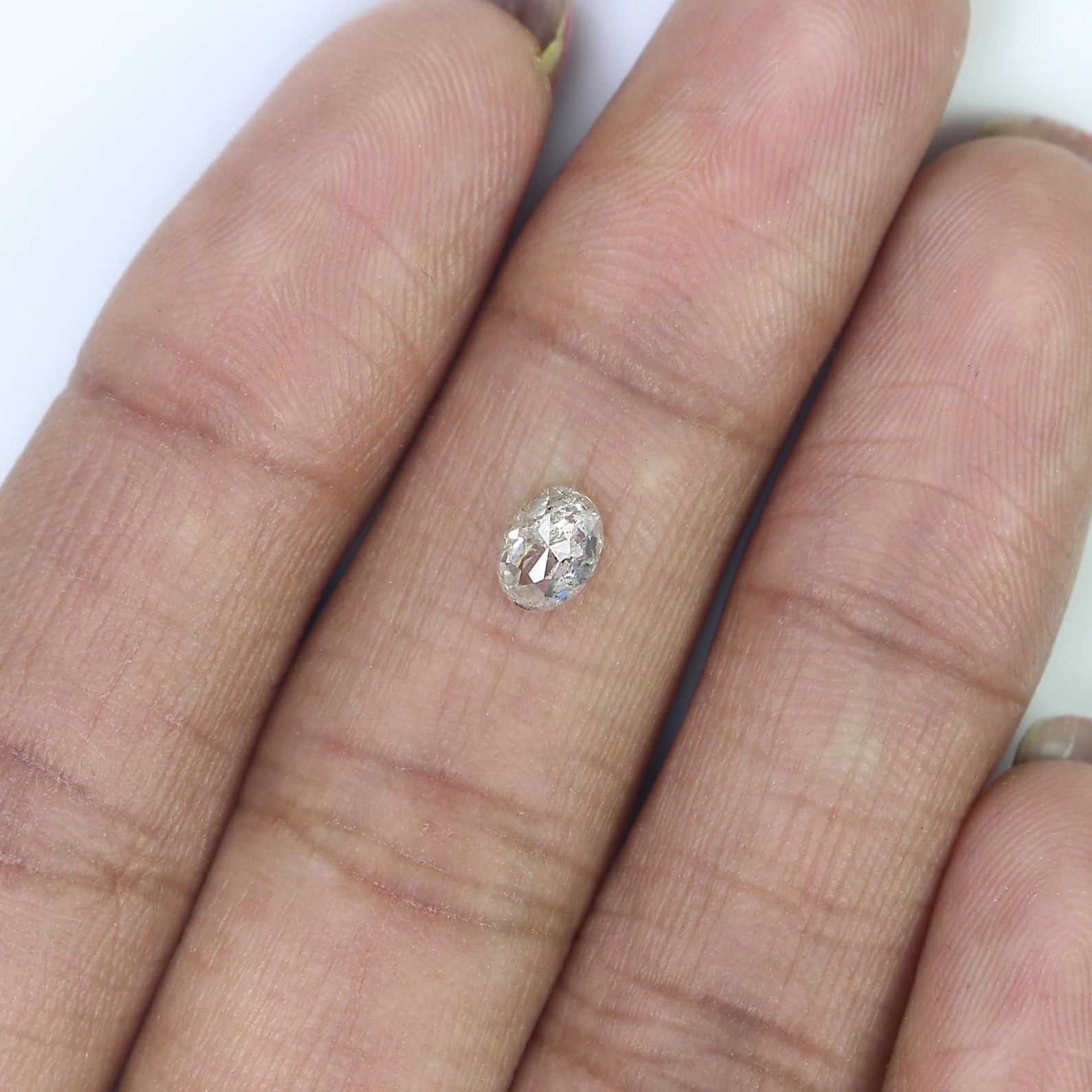 0.51 CT Natural Loose Oval Shape Diamond Brown Color Oval Diamond 5.65 MM Natural Salt and Pepper Diamond Oval Shape Rose Cut Diamond QN980