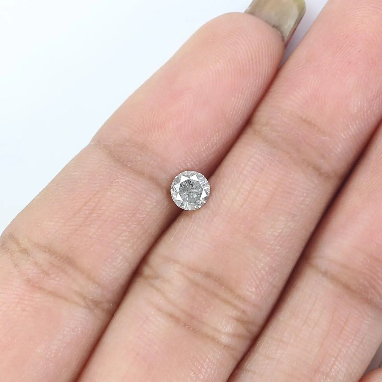 0.36 CT Natural Loose Round Shape Diamond Salt And Pepper Round Cut Diamond 4.30 MM Natural Loose Diamond Round Brilliant Cut Diamond NQ7044