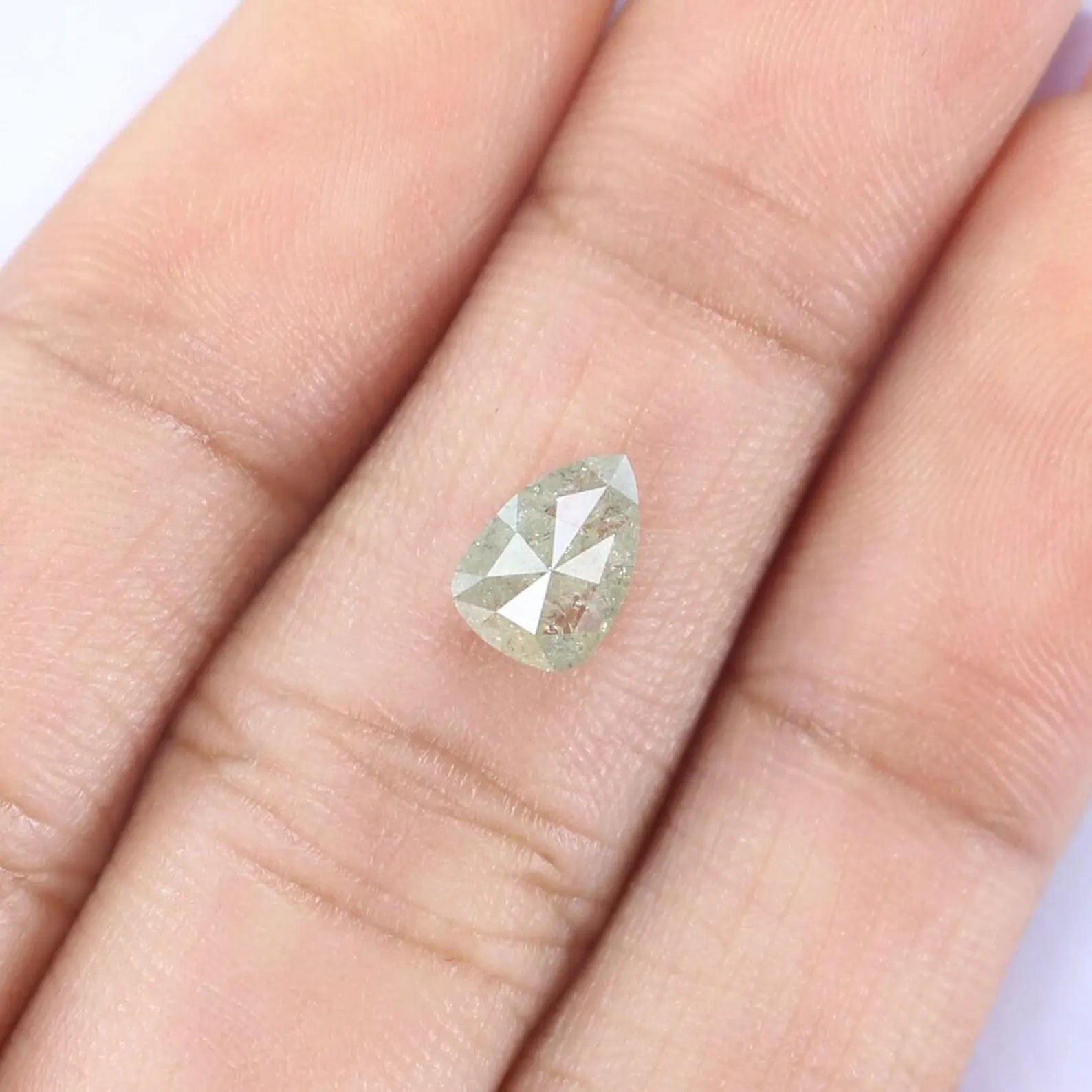 0.80 CT Natural Loose Pear Shape Diamond Grey Color Pear Cut Diamond 7.35 MM Natural Loose Diamond Grey Color Pear Rose Cut Diamond NQ8695