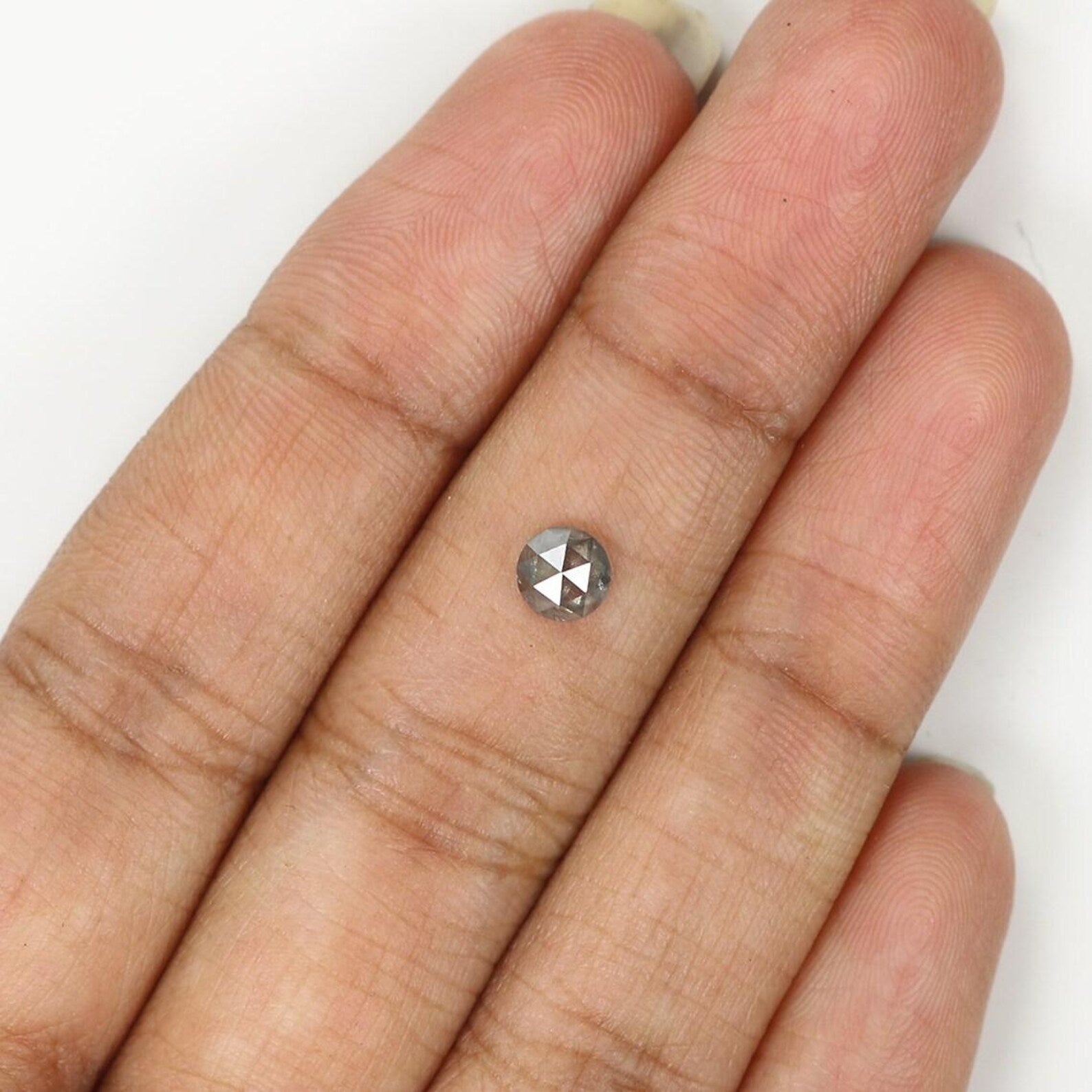 0.46 CT Natural Loose Round Shape Diamond Salt And Pepper Round Diamond 4.70 MM Natural Loose Black Grey Color Round Rose Cut Diamond NQ7449