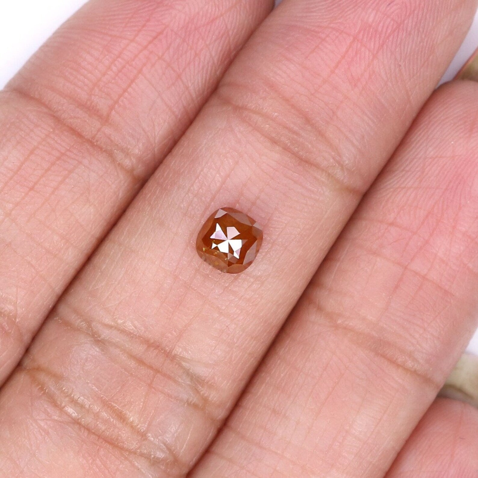 0.61 CT Natural Loose Cushion Shape Diamond Brown Color Cushion Cut Diamond 4.70 MM Natural Loose Diamond Cushion Rose Cut Diamond NQ1961