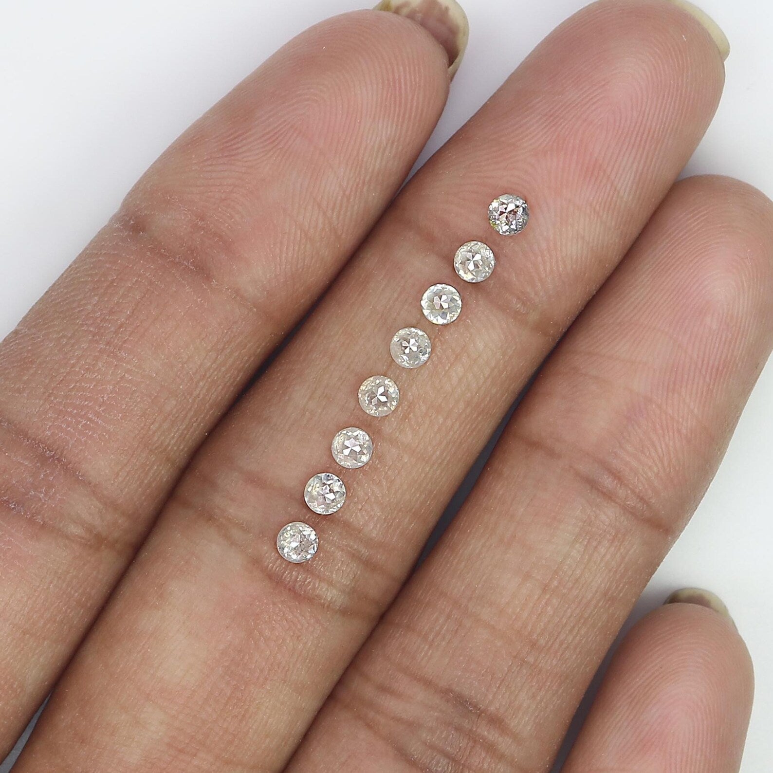 0.97 CT Natural Loose Round Shape Diamond Grey Color Round Diamond 2.80 MM Natural Loose Diamond Grey Color Round Rose Cut Diamond NQ2558
