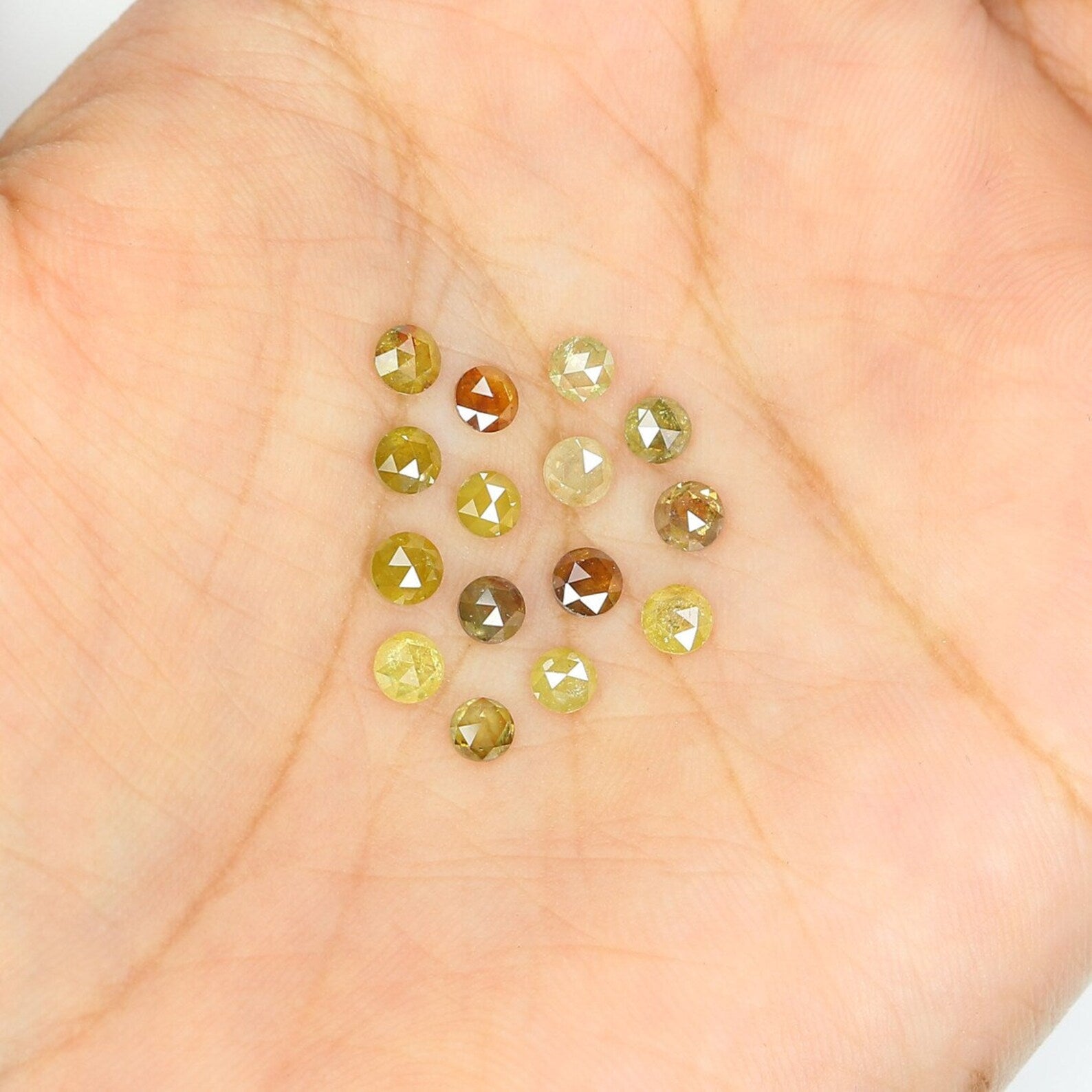 2.54 CT Natural Loose Round Rose Cut Diamond Yellow Brown Color Round Shape Diamond 3.10 MM Natural Loose Diamond Round Cut Diamond NQ2443