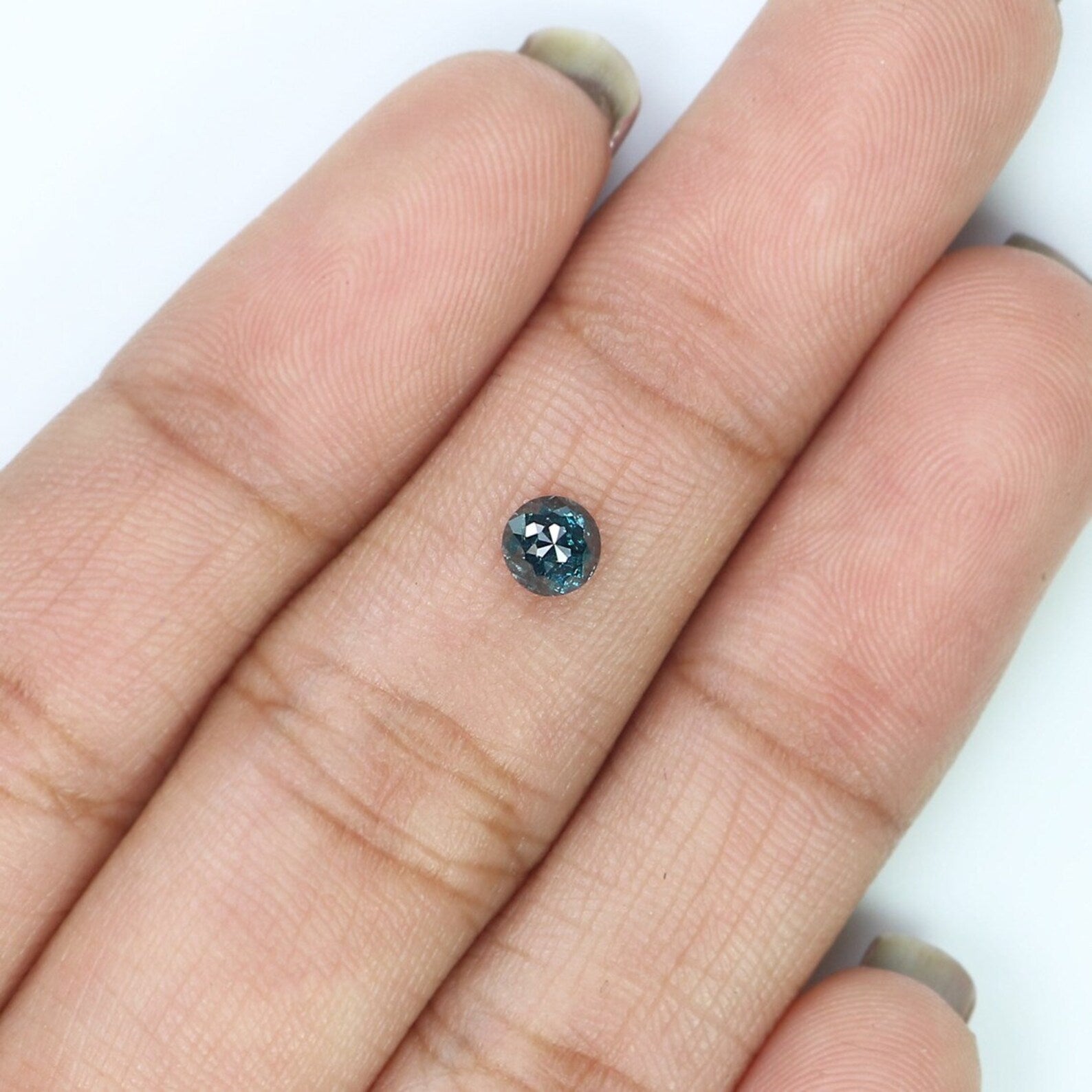 0.41 CT Natural Loose Round Shape Diamond Blue Color Round Rose Cut Diamond 4.20 MM Natural Loose Diamond Blue Round Rose Cut Diamond NQ9852