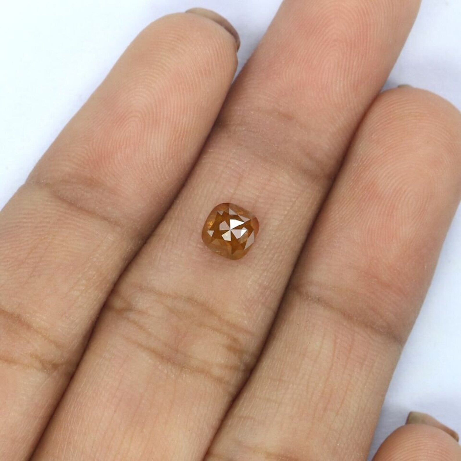 0.65 CT Natural Loose Cushion Shape Diamond Brown Color Cushion Cut Diamond 5.00 MM Natural Loose Diamond Cushion Rose Cut Diamond NQ2215