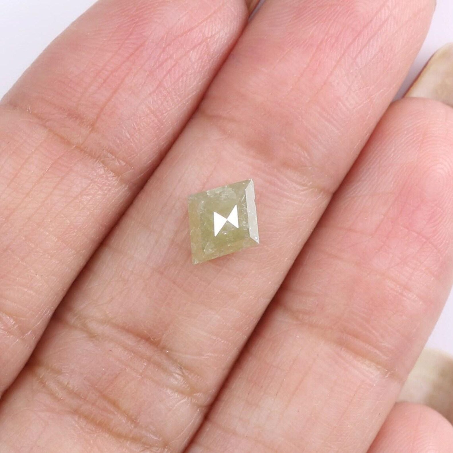 1.17 CT Natural Loose Kite Shape Diamond Yellow Color Kite Cut Diamond 8.60 MM Natural Loose Diamond Gray Color Kite Rose Cut Diamond NQ9184