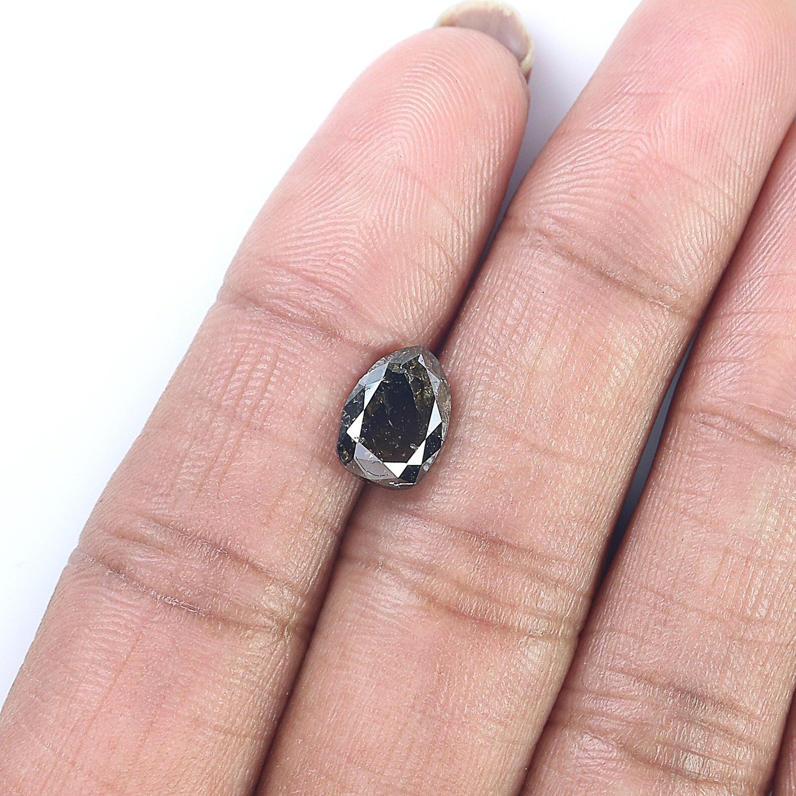 2.69 CT Natural Loose Pear Shape Diamond Black Color Pear Cut Diamond 9.60 MM Natural Loose Black Color Pear Brilliant Cut Diamond NQ6513