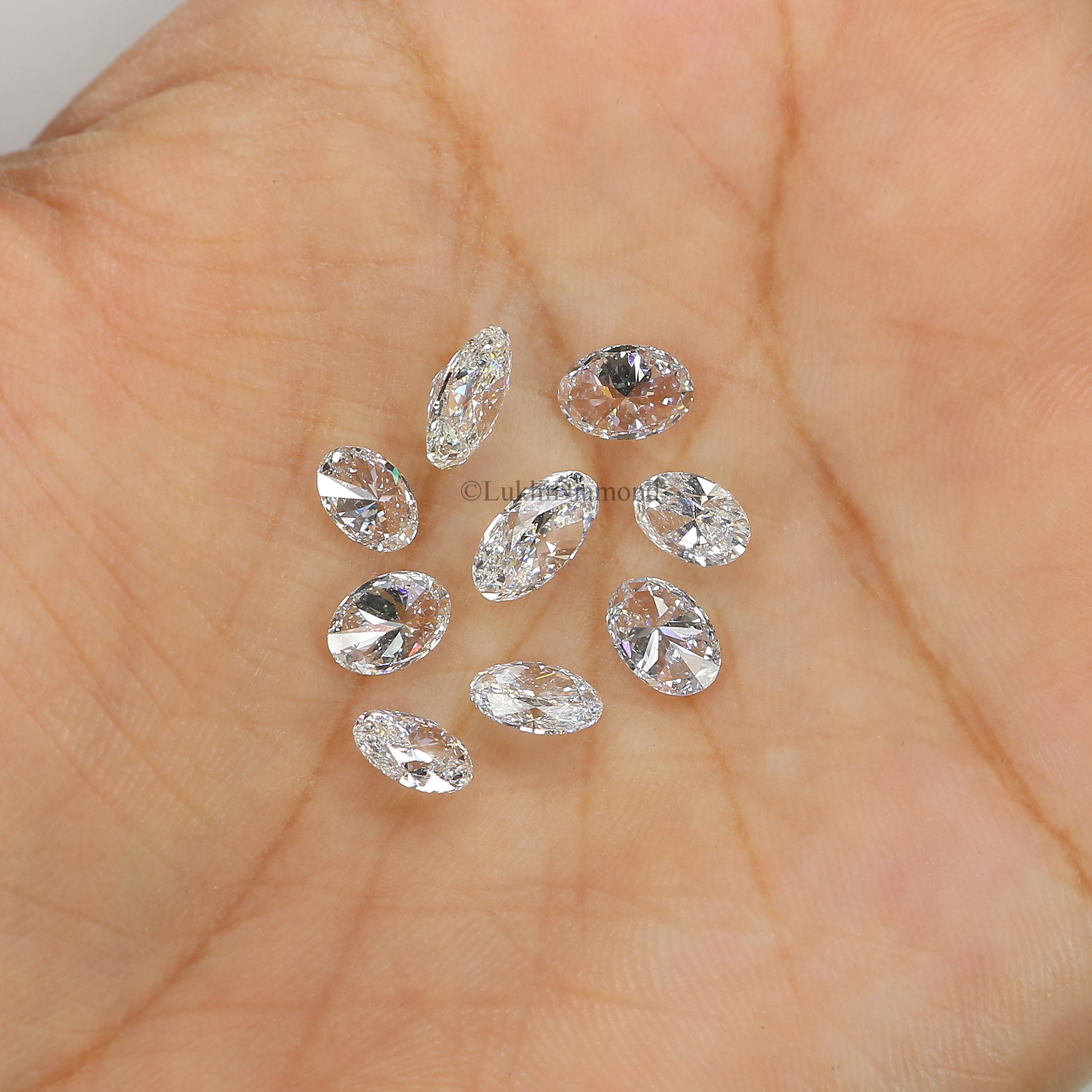 Oval Cut Diamond E/D Color VS Clarity Lab Grown Diamond Lab Created Loose Diamond Oval Shape 4X3/5X3/5.5X3.5/6X4 MM Lab CVD Diamond Q162
