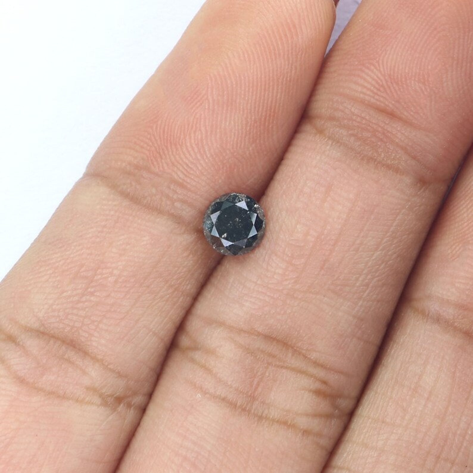0.49 CT Natural Loose Round Shape Diamond Salt And Pepper Round Diamond 4.90 MM Natural Black Gray Color Round Brilliant Cut Diamond NQ8464