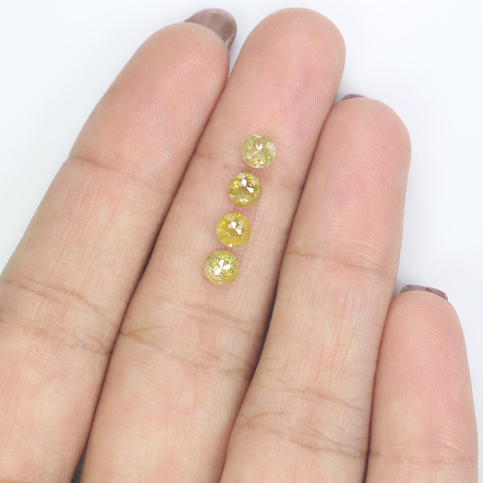 1.45 CT Natural Loose Round Rose Cut Diamond Yellow Color Round Shape Diamond 4.15 MM Natural Loose Diamond Round Rose Cut Diamond NQ1442