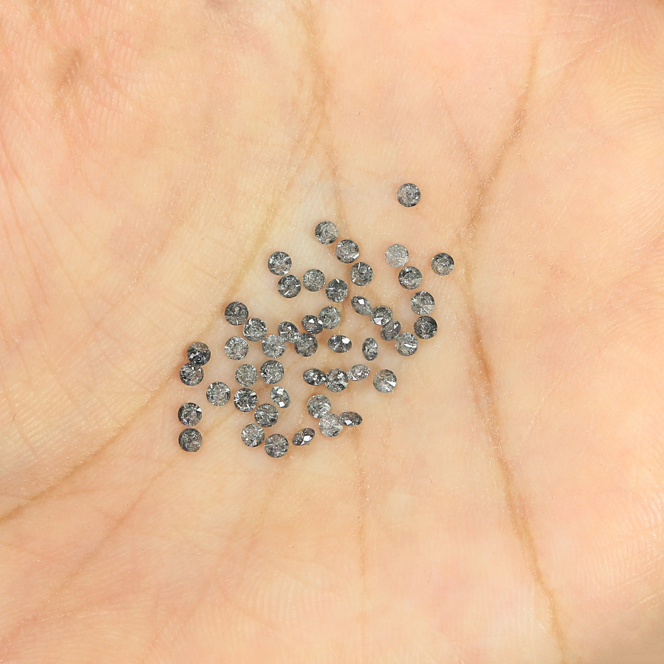 1.31 CT Natural Loose Round Shape Diamond Salt And Pepper Round Cut Diamond 1.60 MM Natural Loose Diamond Round Brilliant Cut Diamond LQ088