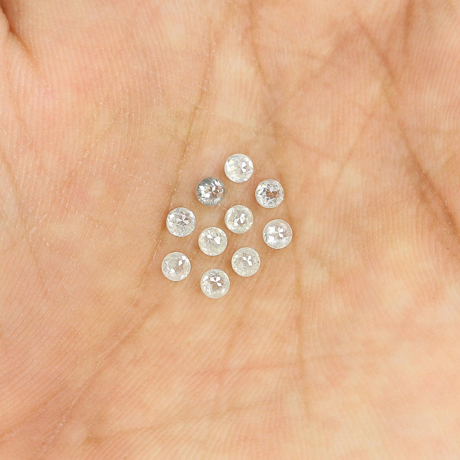 0.90 CT Natural Loose Round Shape Diamond Grey Color Round Diamond 2.55 MM Natural Loose Diamond Grey Color Round Rose Cut Diamond NQ2554