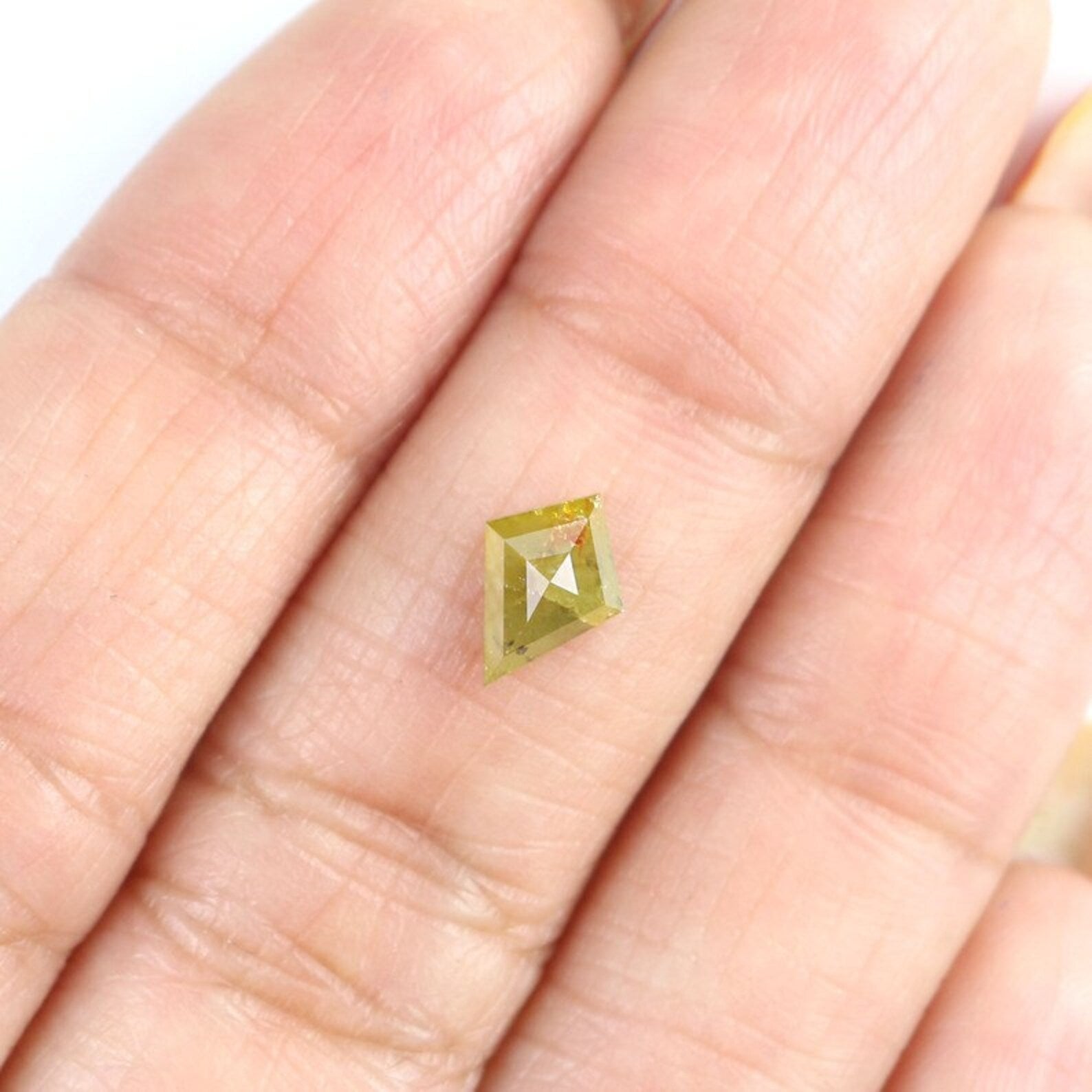 0.55 Ct Natural Loose Kite Shape Diamond Yellow Color Kite Cut Diamond 7.90 MM Natural Diamond Yellow Color Kite Rose Cut Diamond NQ2082