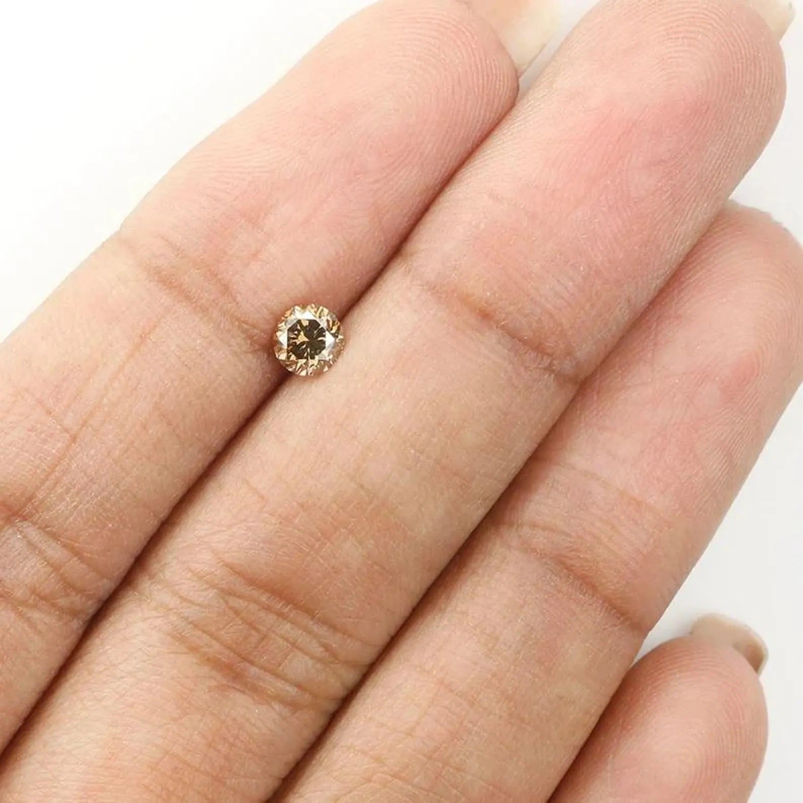 0.33 CT Natural Loose Round Shape Diamond Brown Color Round Cut Diamond 4.25 MM Natural Loose Brown Color Round Brilliant Cut Diamond NQ1217