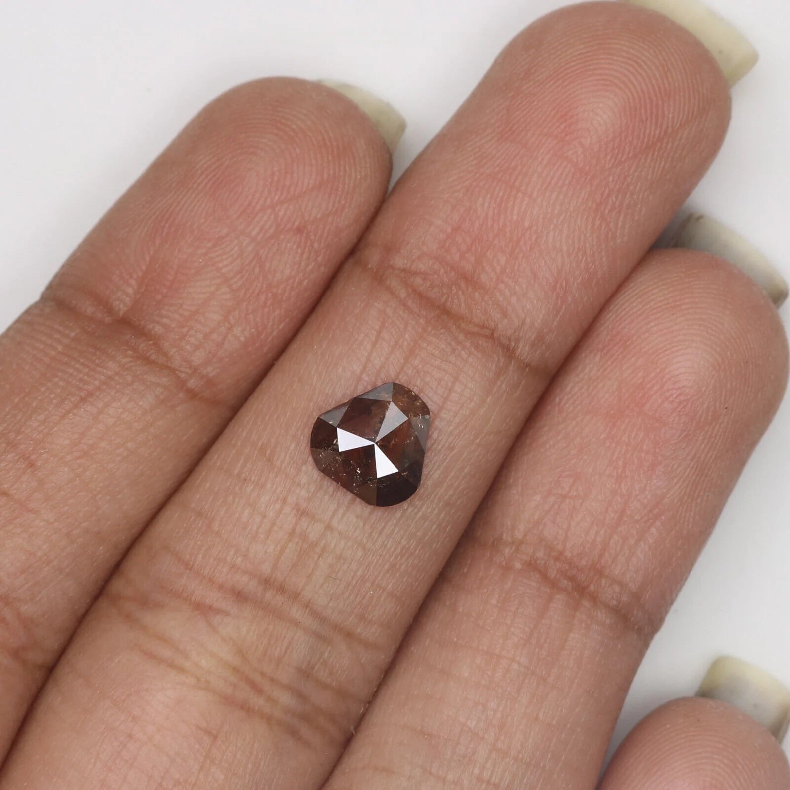 0.88 CT Natural Loose Triangle Diamond Brown Color Diamond Natural Loose Diamond 6.90 MM Triangle Cut Diamond Triangle Shape Diamond NQ7866
