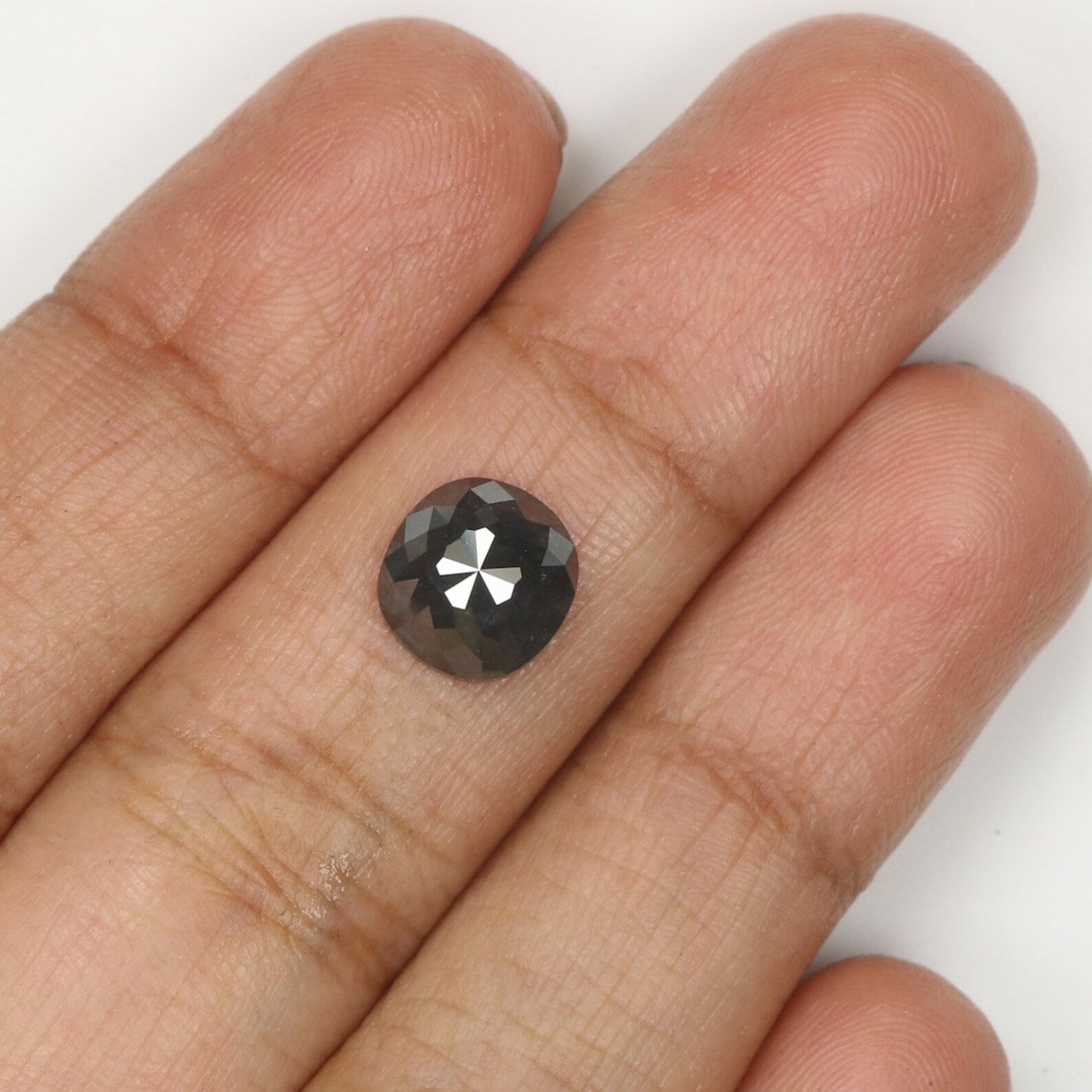 2.02 CT Natural Loose Oval Shape Diamond Salt And Pepper Oval Diamond 8.30 MM Natural Loose Grey Color Oval Shape Rose Cut Diamond NQ9893